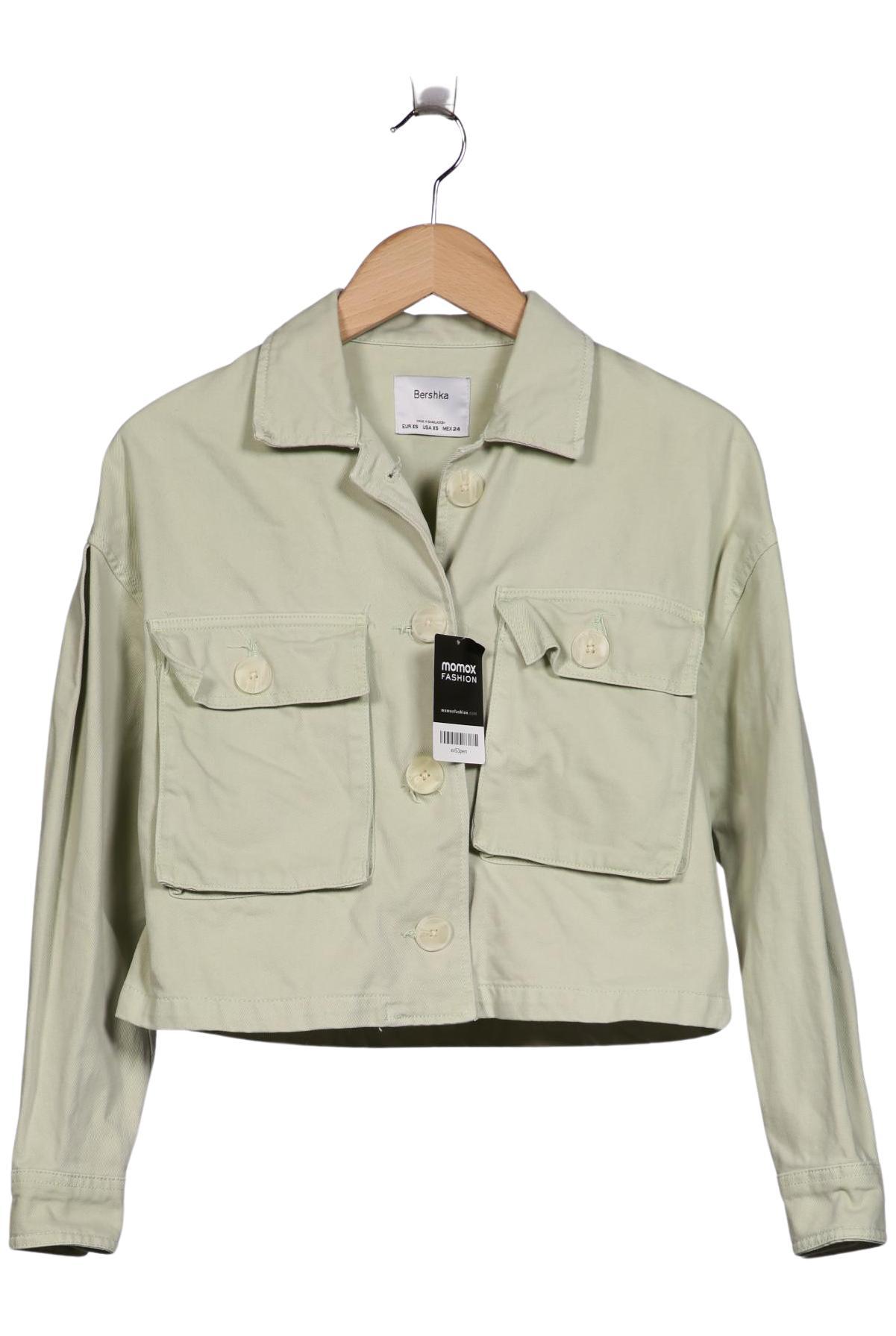 

bershka Damen Jacke, hellgrün, Gr. 34