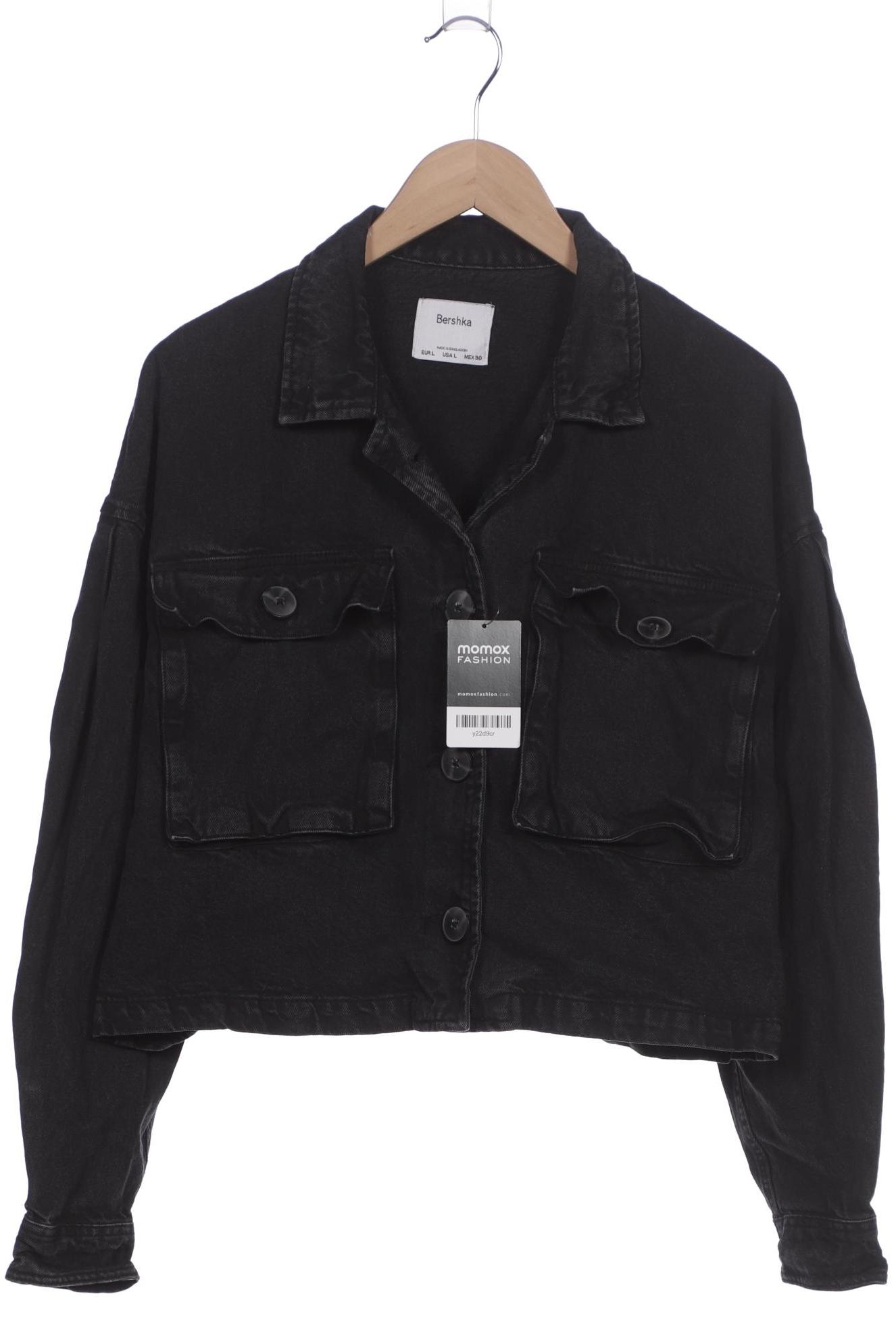 

bershka Damen Jacke, schwarz, Gr. 42