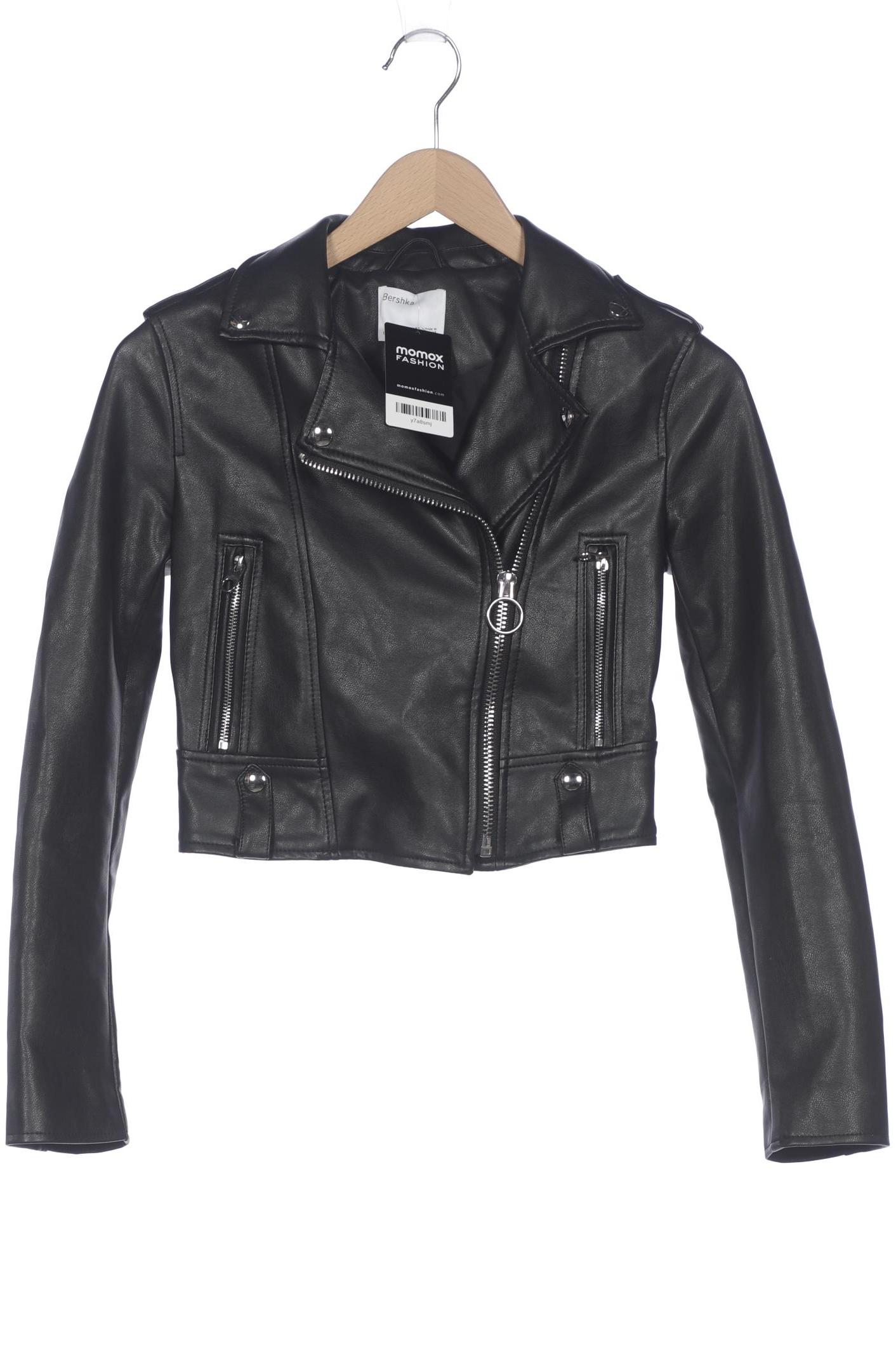 

bershka Damen Jacke, schwarz, Gr. 34