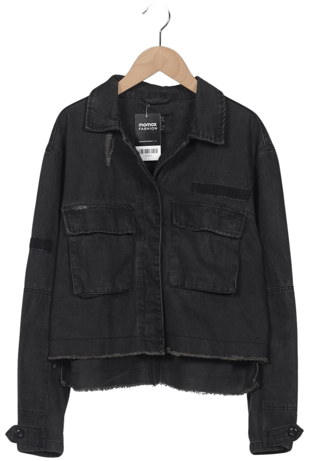 

bershka Damen Jacke, schwarz, Gr. 38