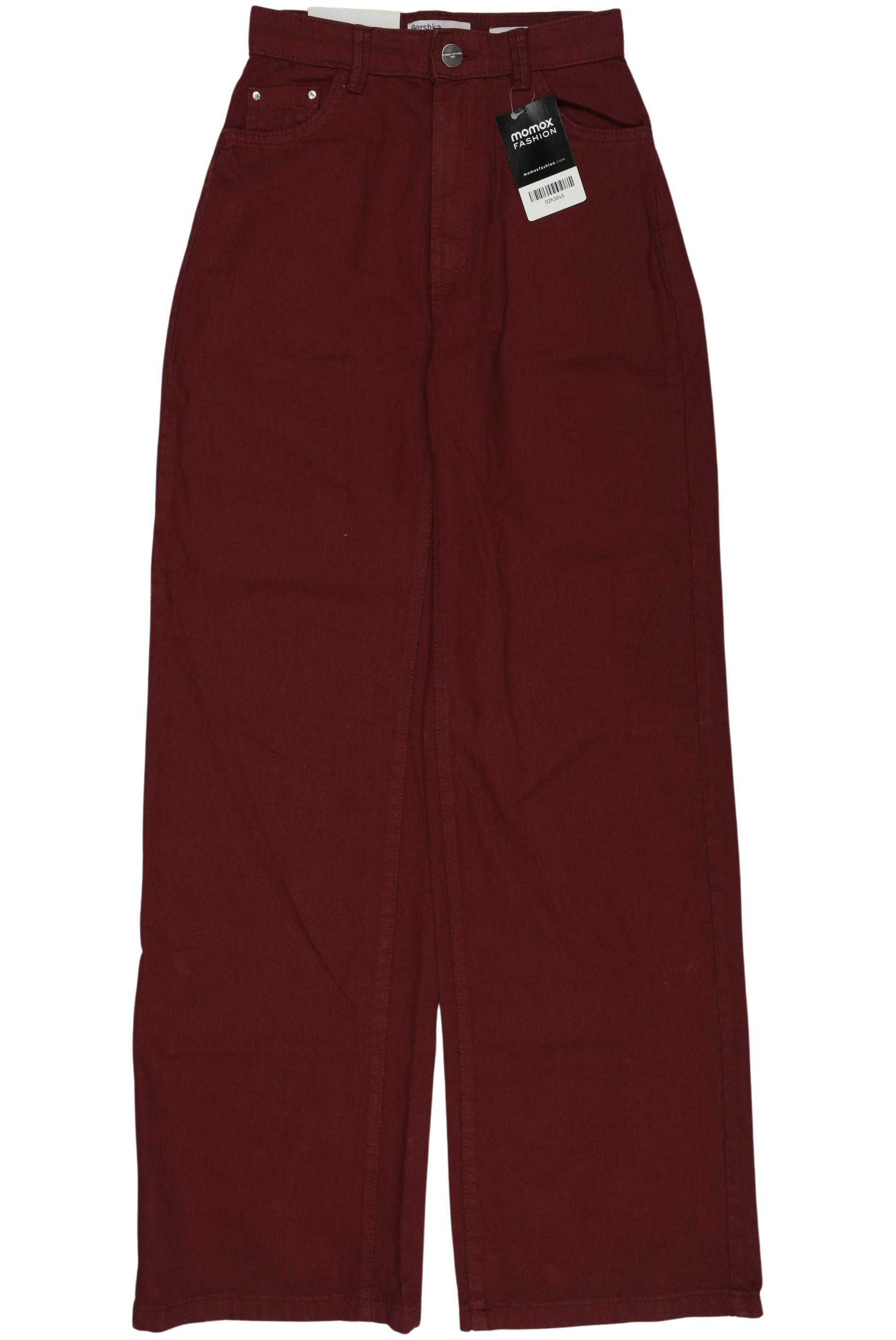 

bershka Damen Jeans, bordeaux, Gr. 34