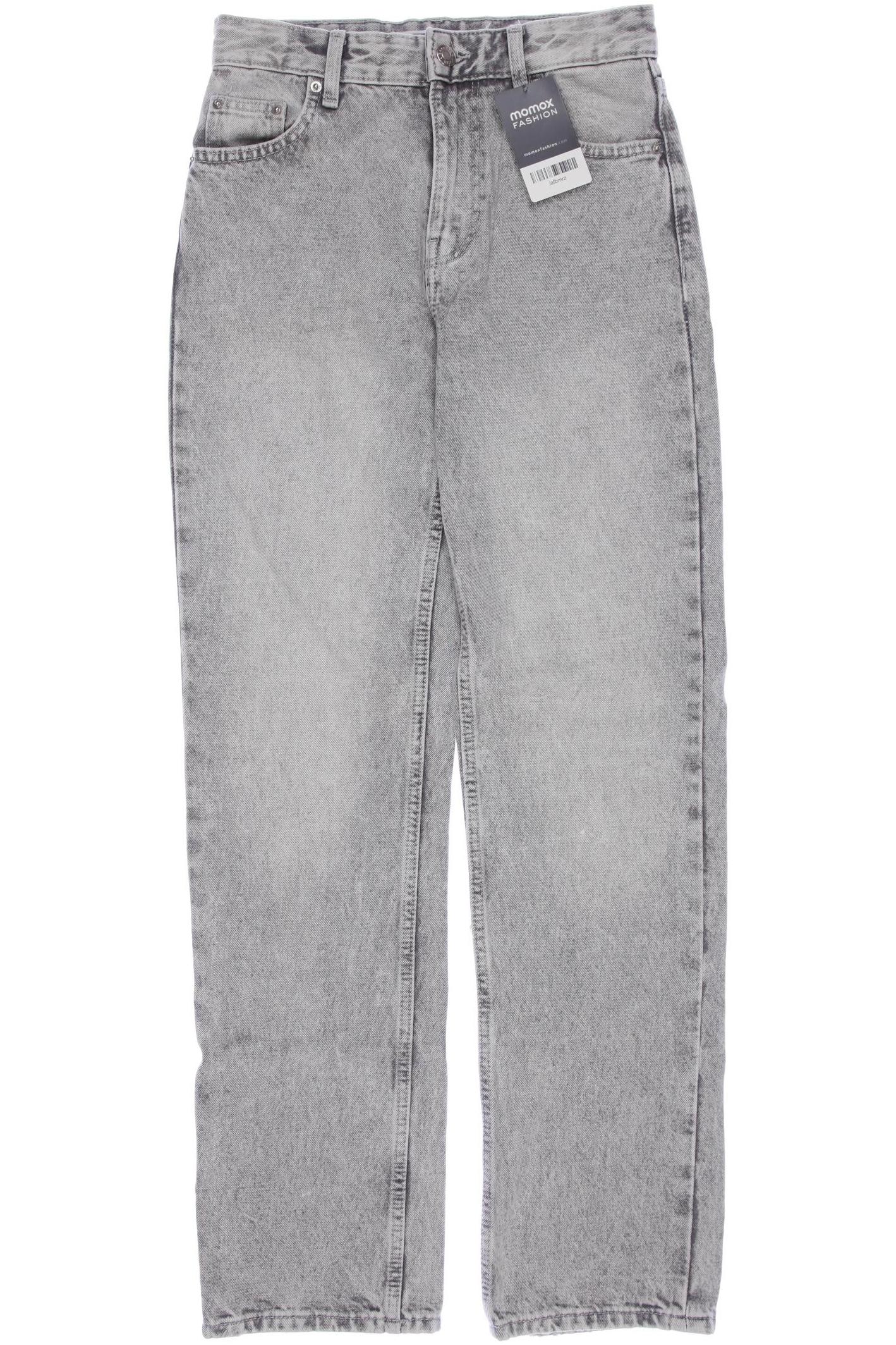 

bershka Damen Jeans, grau, Gr. 26