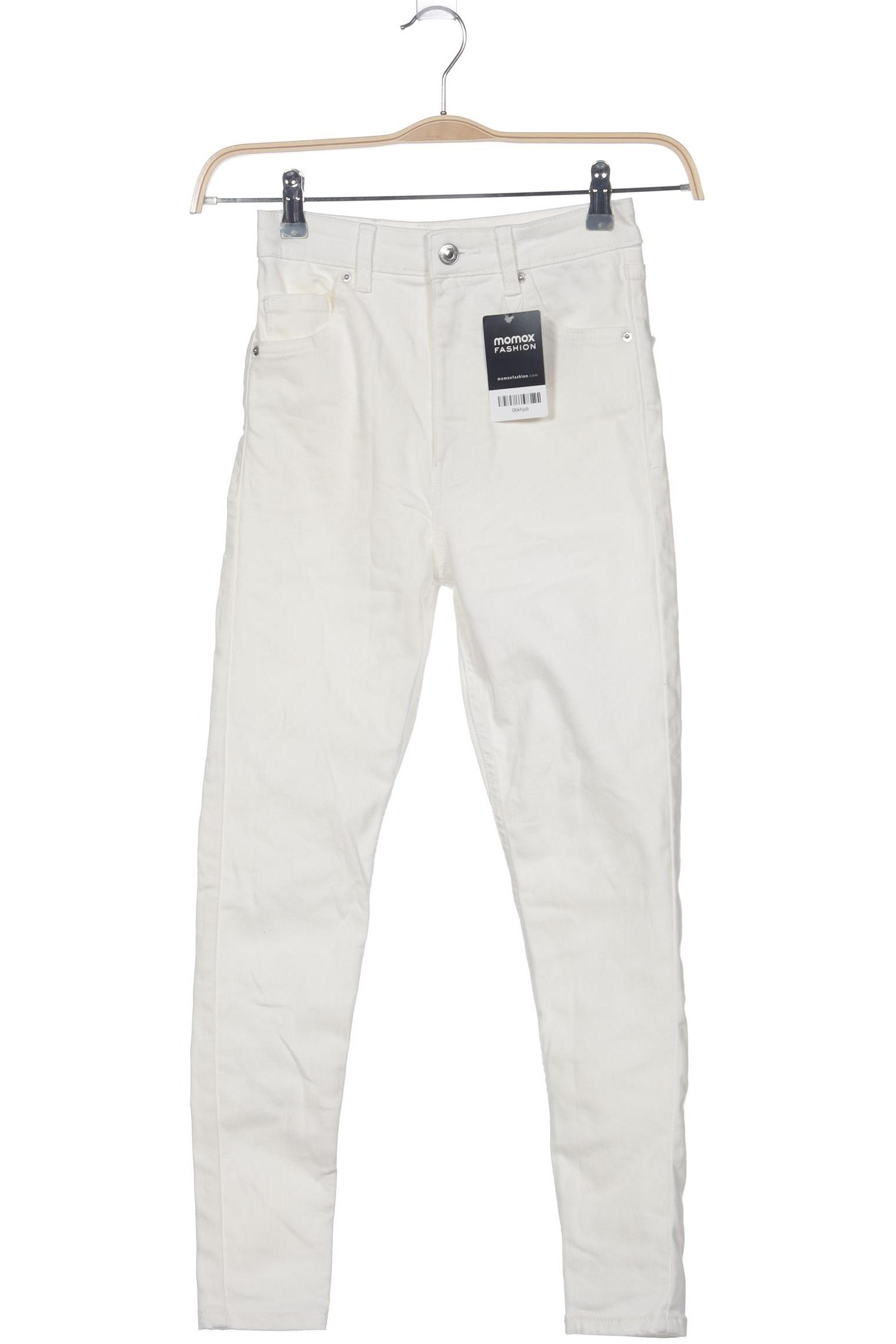

bershka Damen Jeans, cremeweiß, Gr. 36