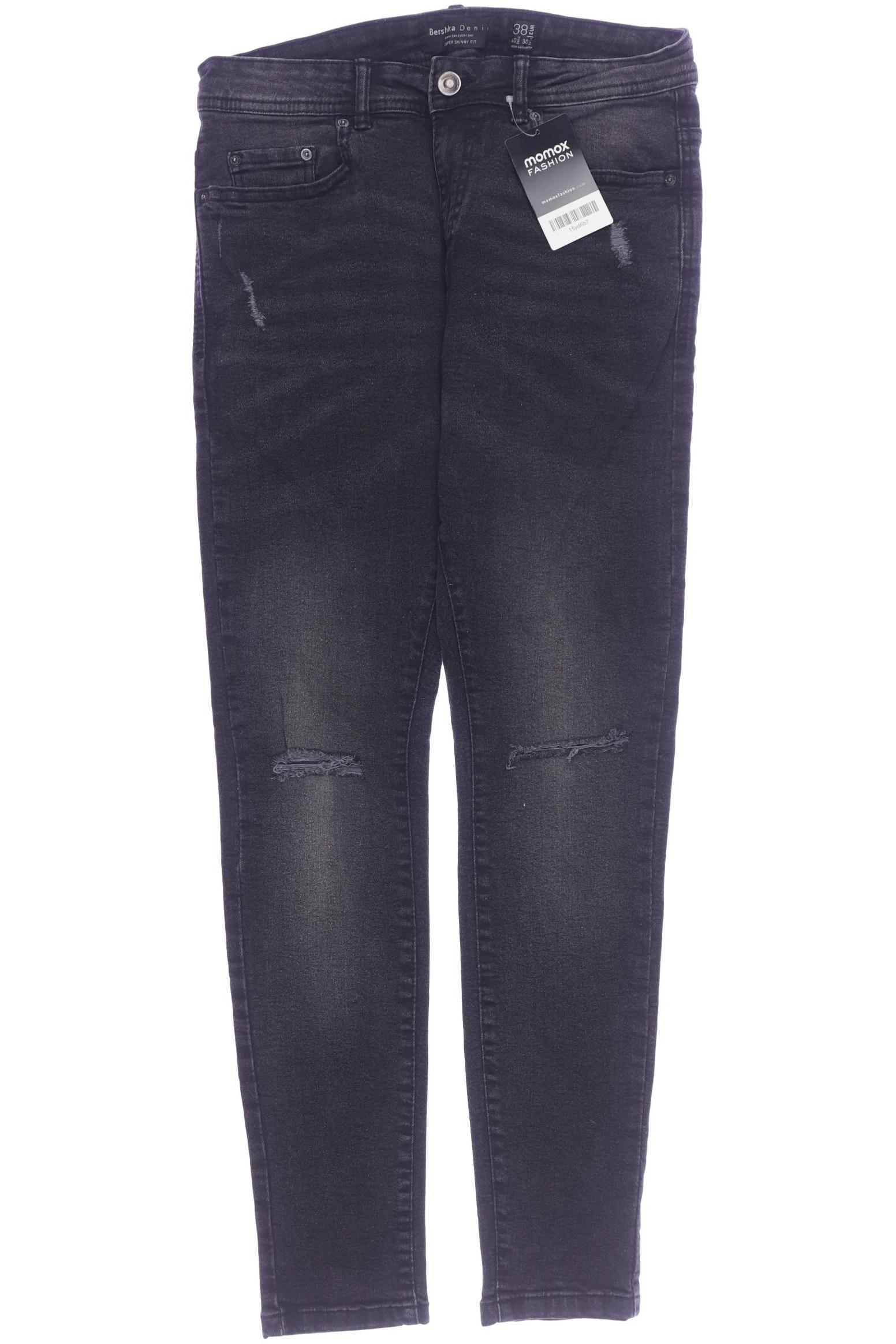 

bershka Damen Jeans, grau, Gr. 30