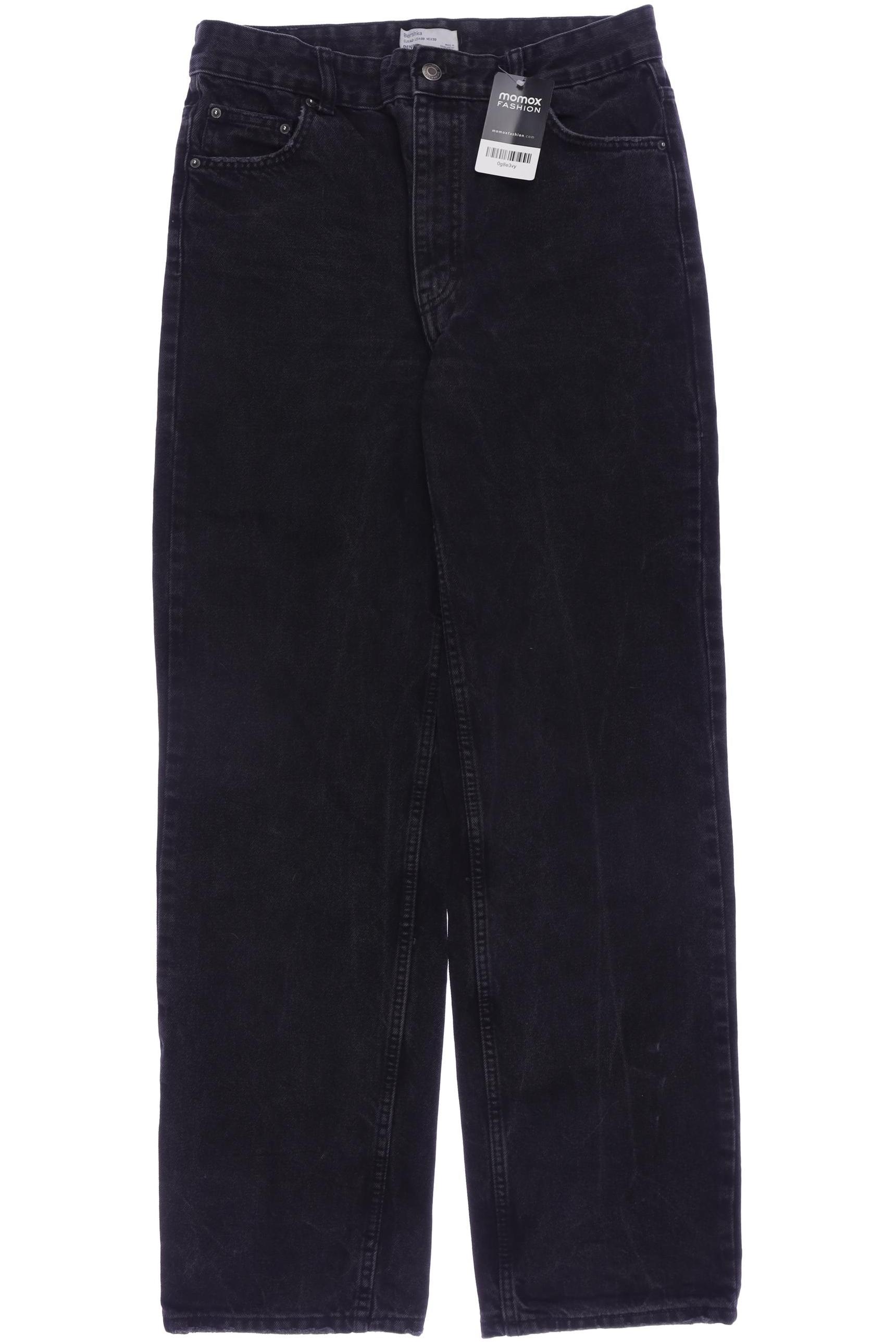 

bershka Damen Jeans, schwarz, Gr. 40
