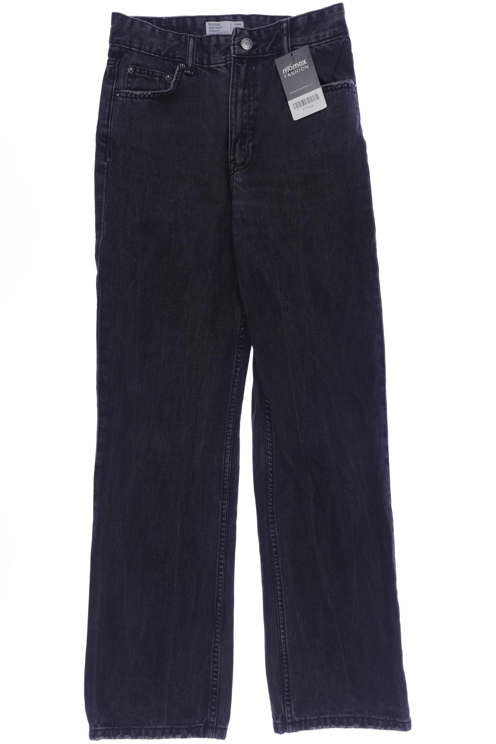 

bershka Damen Jeans, schwarz, Gr. 36