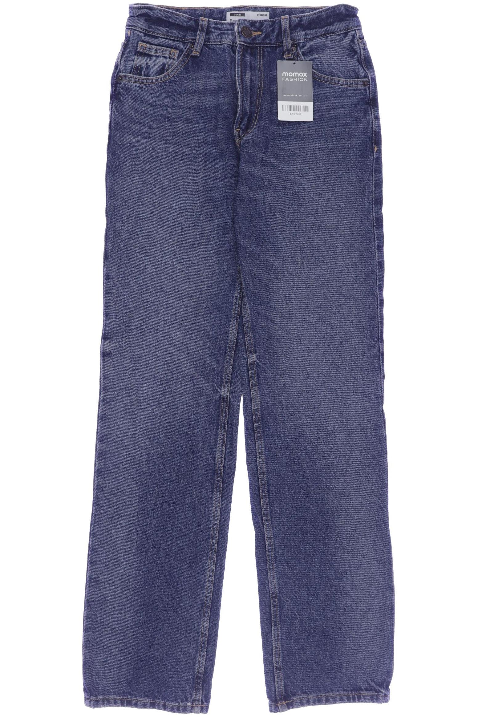 

bershka Damen Jeans, marineblau, Gr. 32