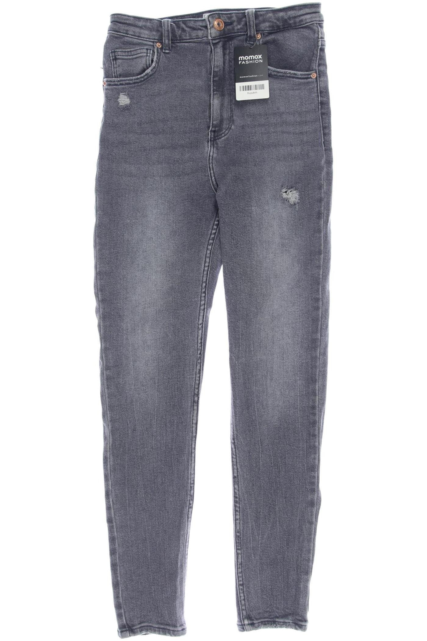 

bershka Damen Jeans, grau, Gr. 38