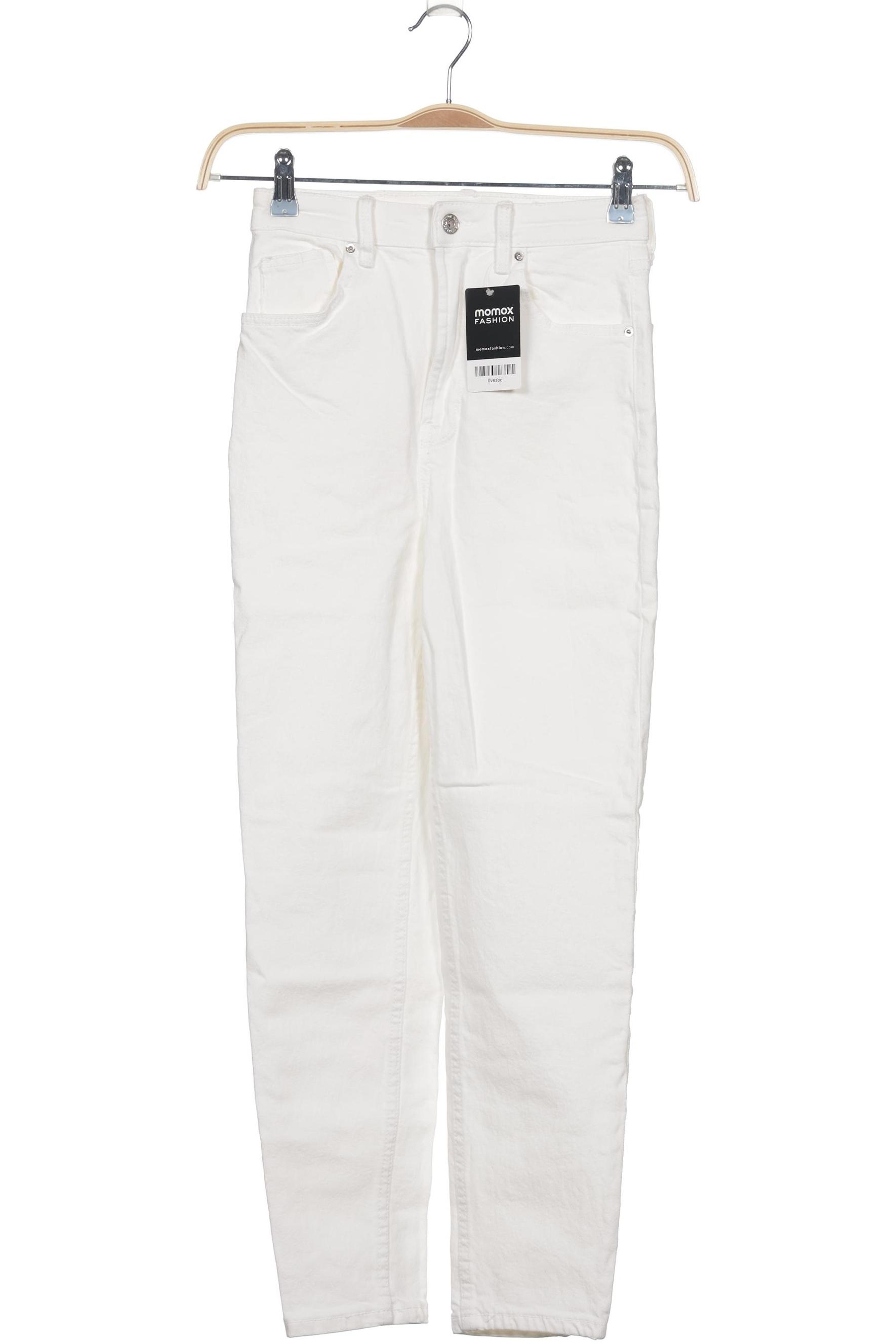 

bershka Damen Jeans, weiß, Gr. 36
