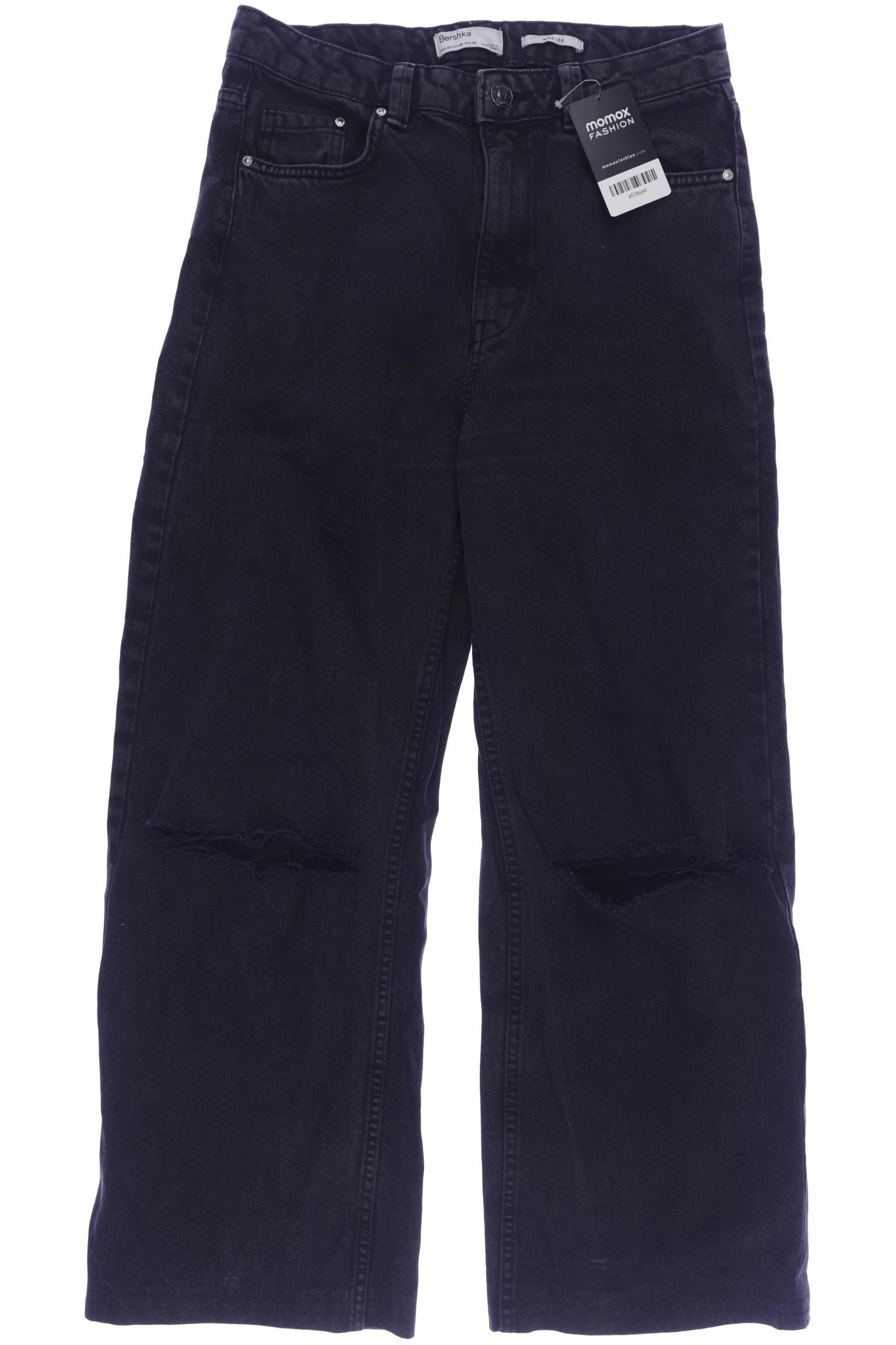 

bershka Damen Jeans, schwarz, Gr. 40