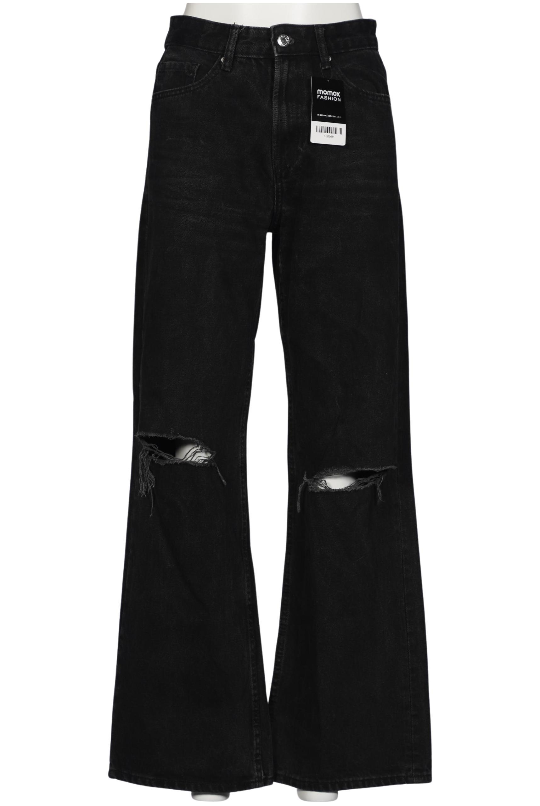 

bershka Damen Jeans, schwarz, Gr. 36