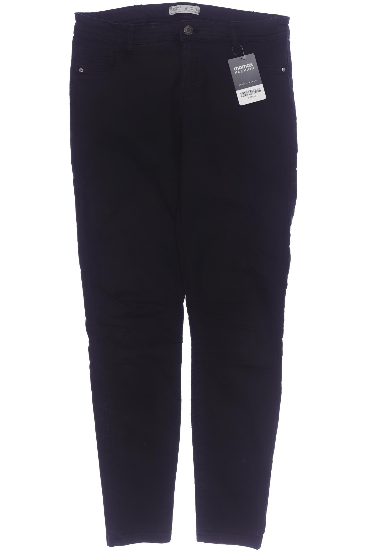 

bershka Damen Jeans, schwarz, Gr. 40