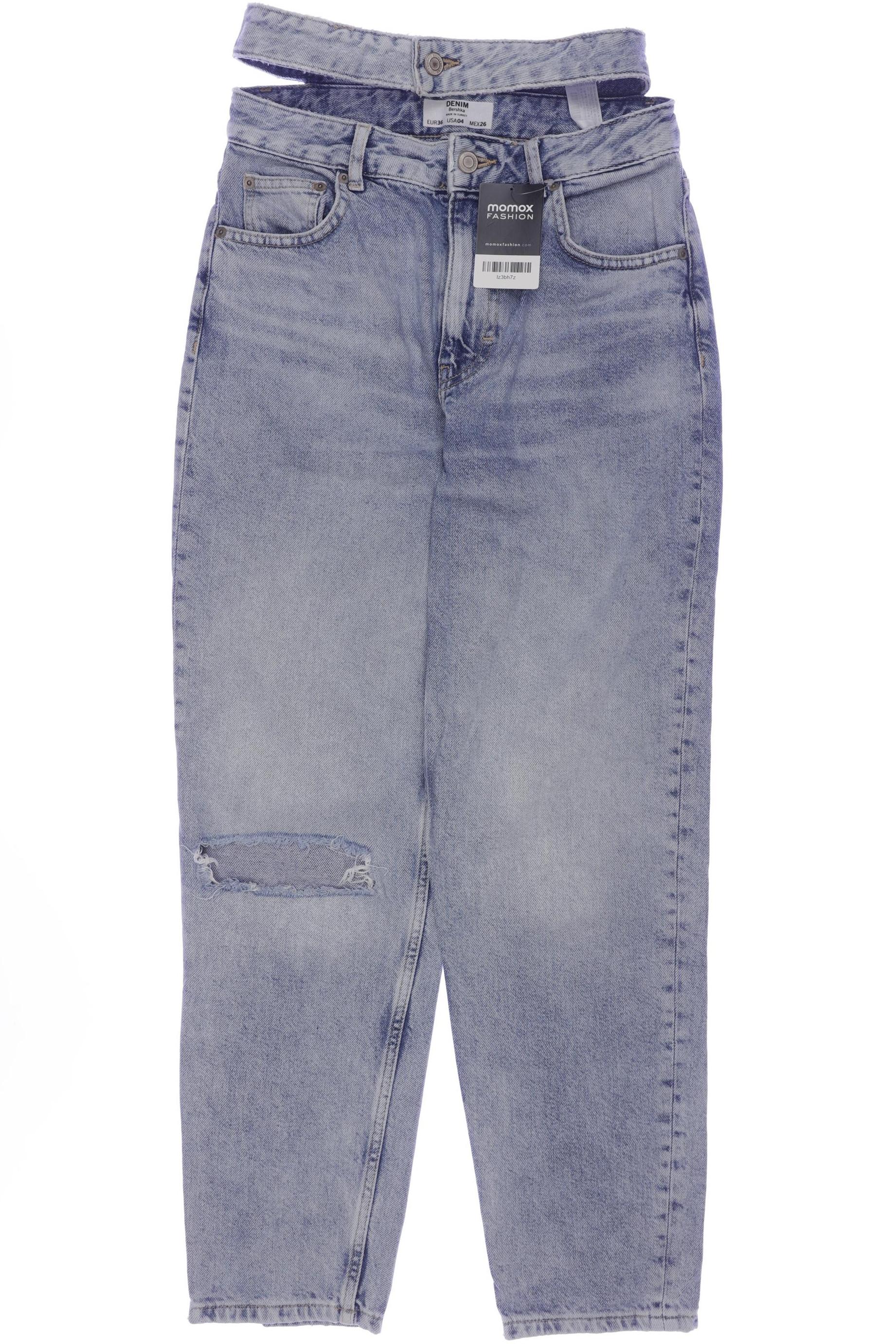 

bershka Damen Jeans, blau, Gr. 36