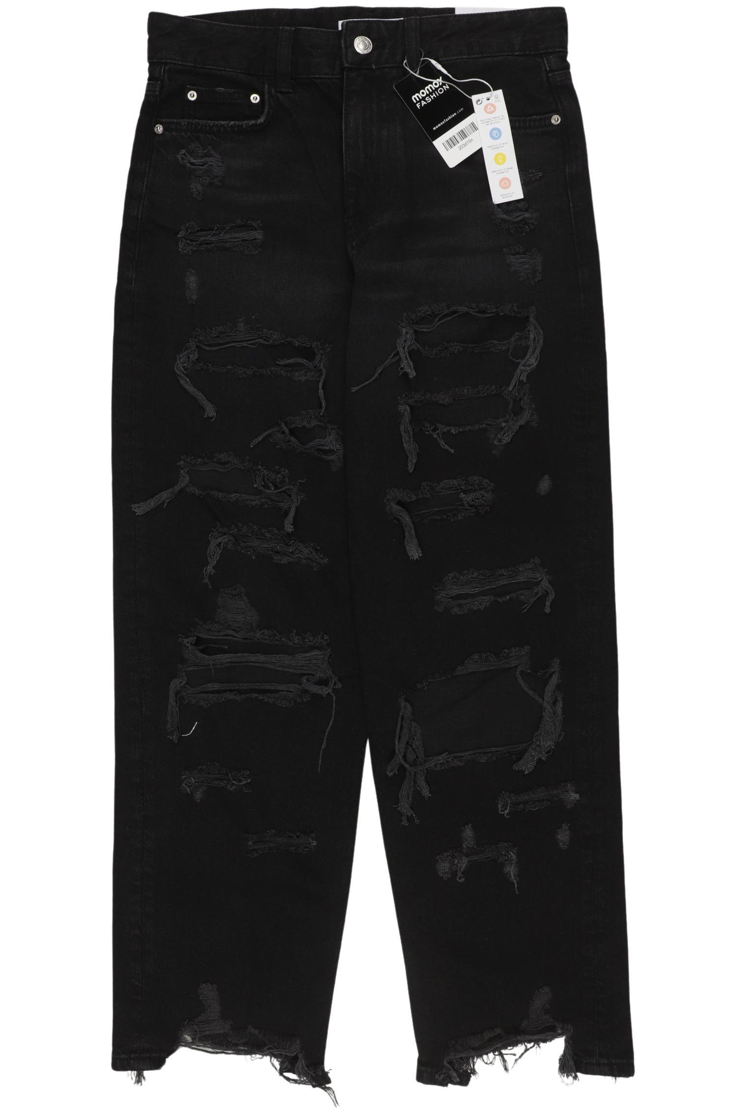 

bershka Damen Jeans, schwarz, Gr. 36