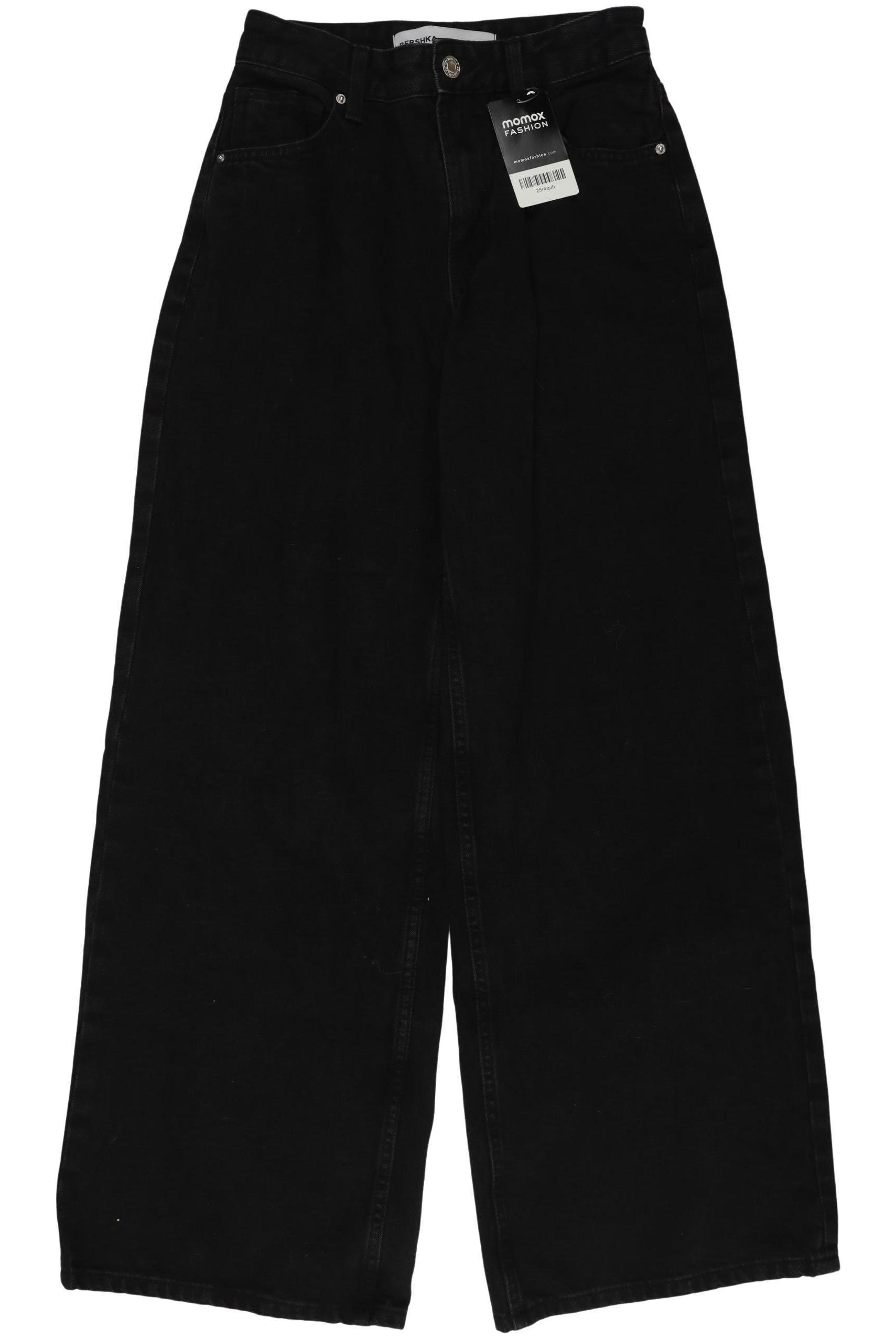 

bershka Damen Jeans, schwarz, Gr. 34