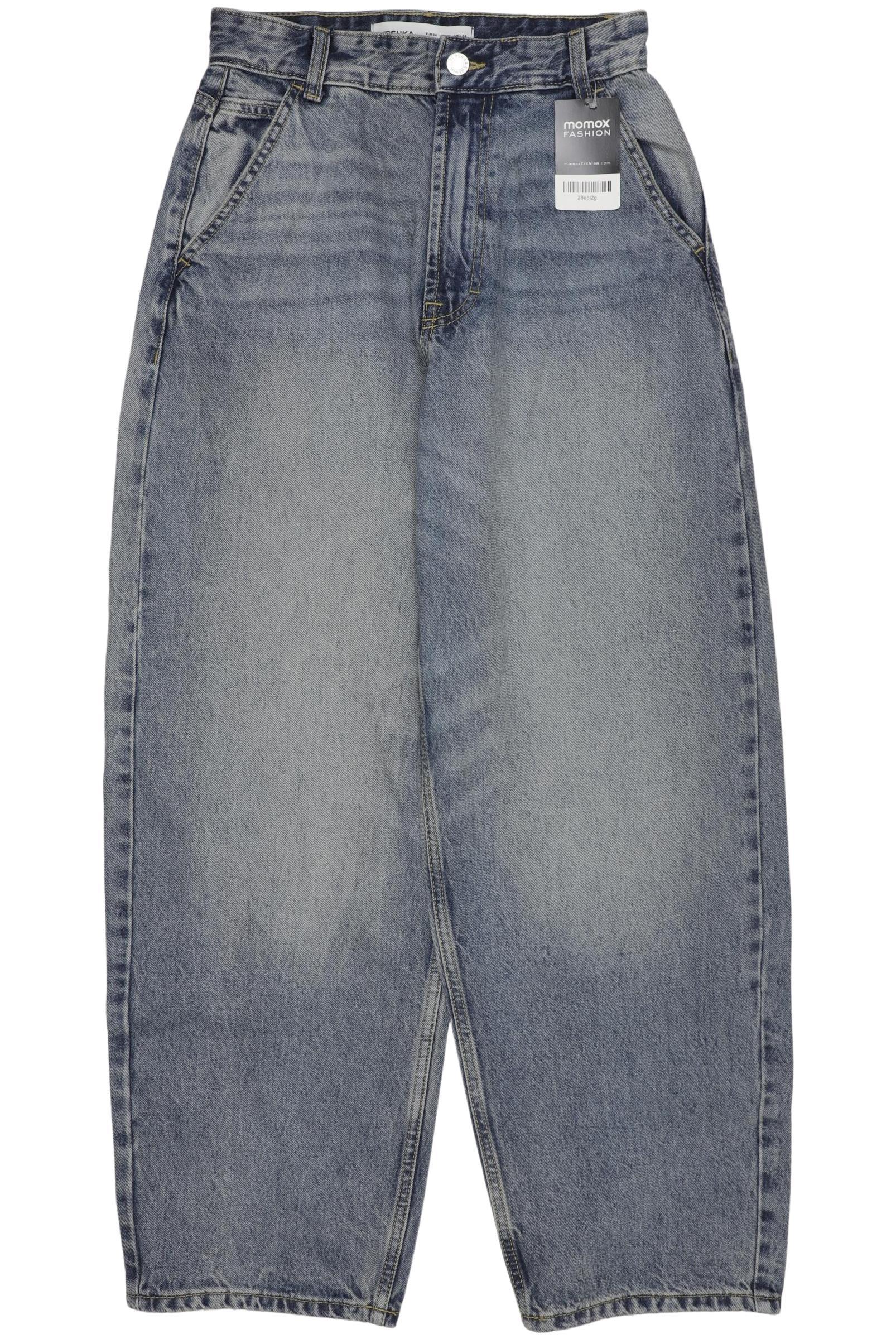 

bershka Damen Jeans, blau, Gr. 34