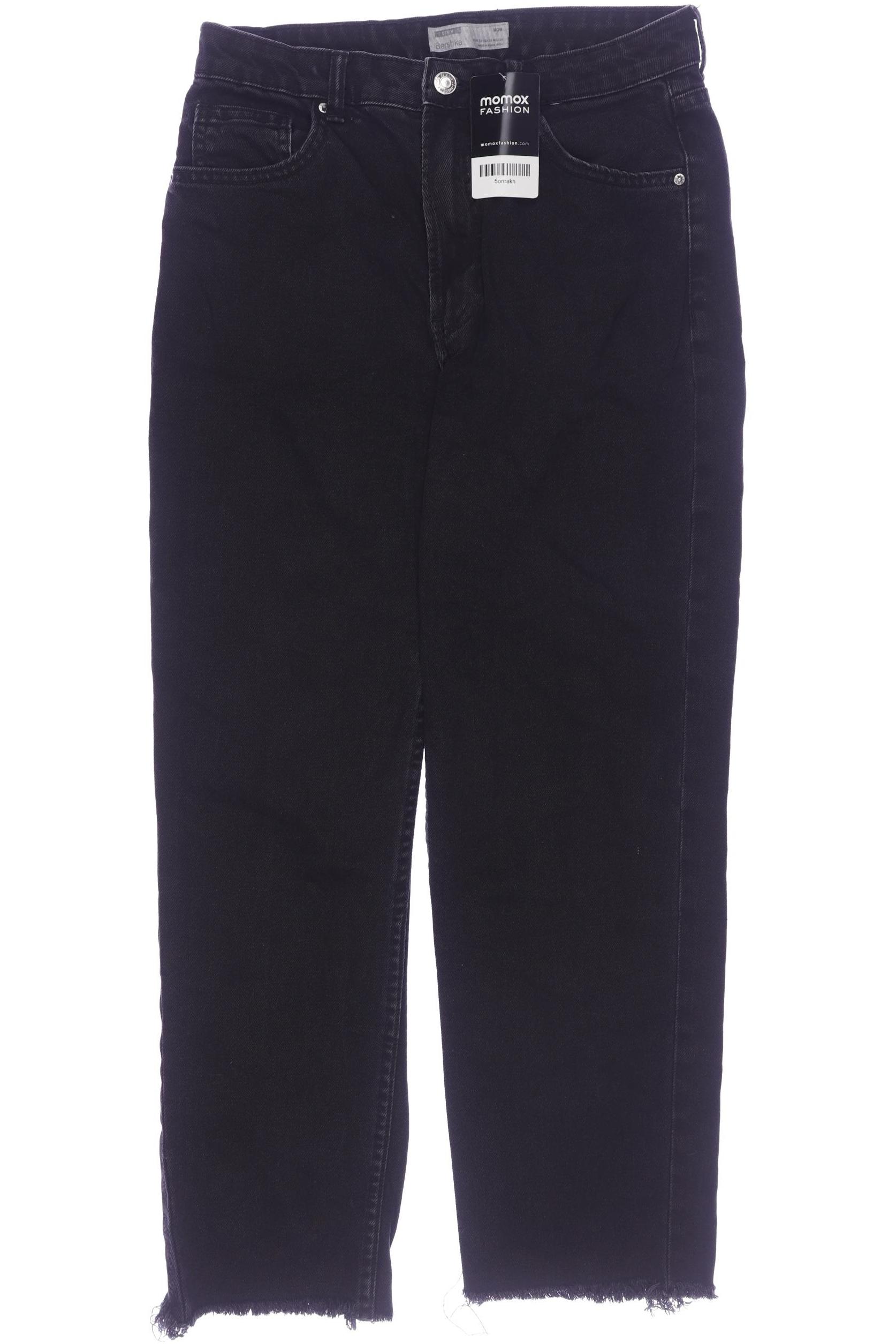 

bershka Damen Jeans, schwarz, Gr. 38