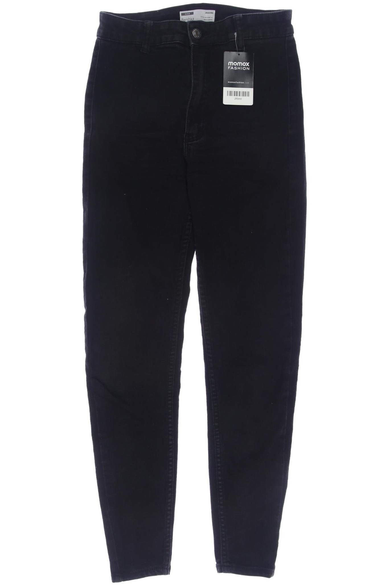

bershka Damen Jeans, schwarz, Gr. 36