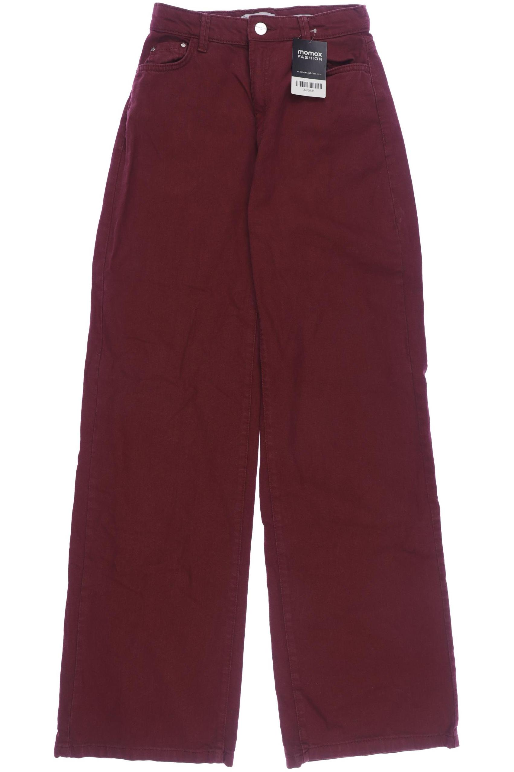 

bershka Damen Jeans, bordeaux, Gr. 36