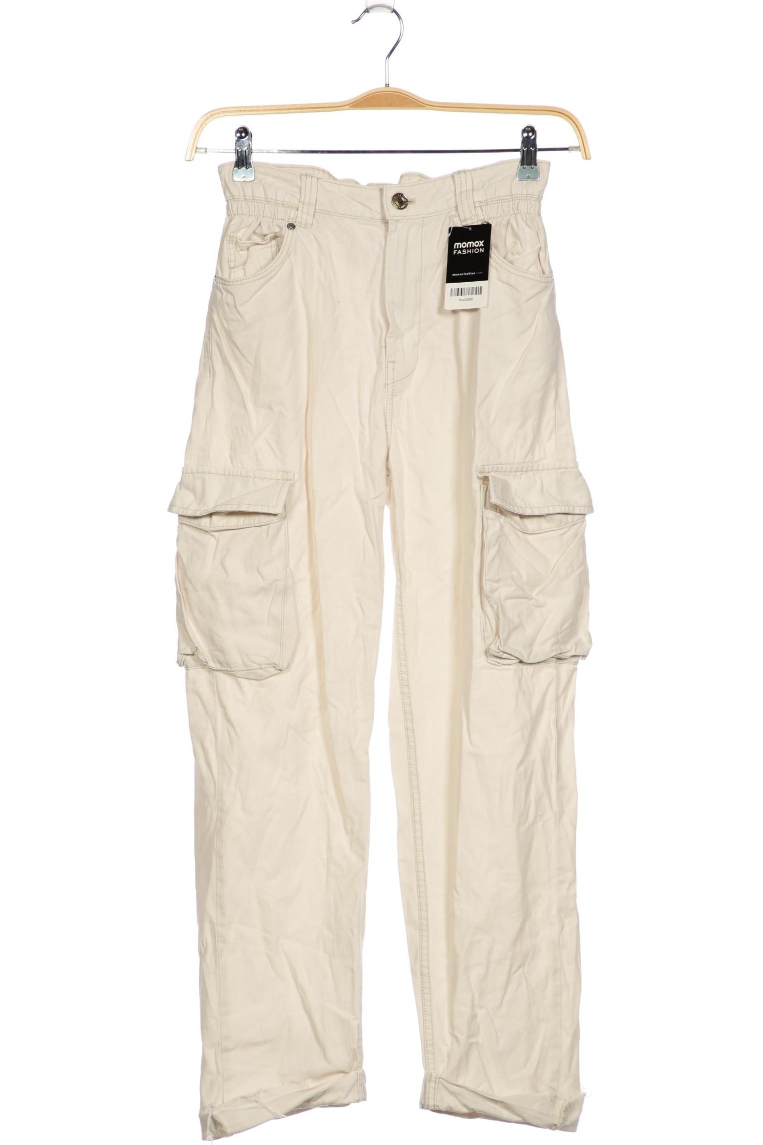 

bershka Damen Jeans, cremeweiß, Gr. 38