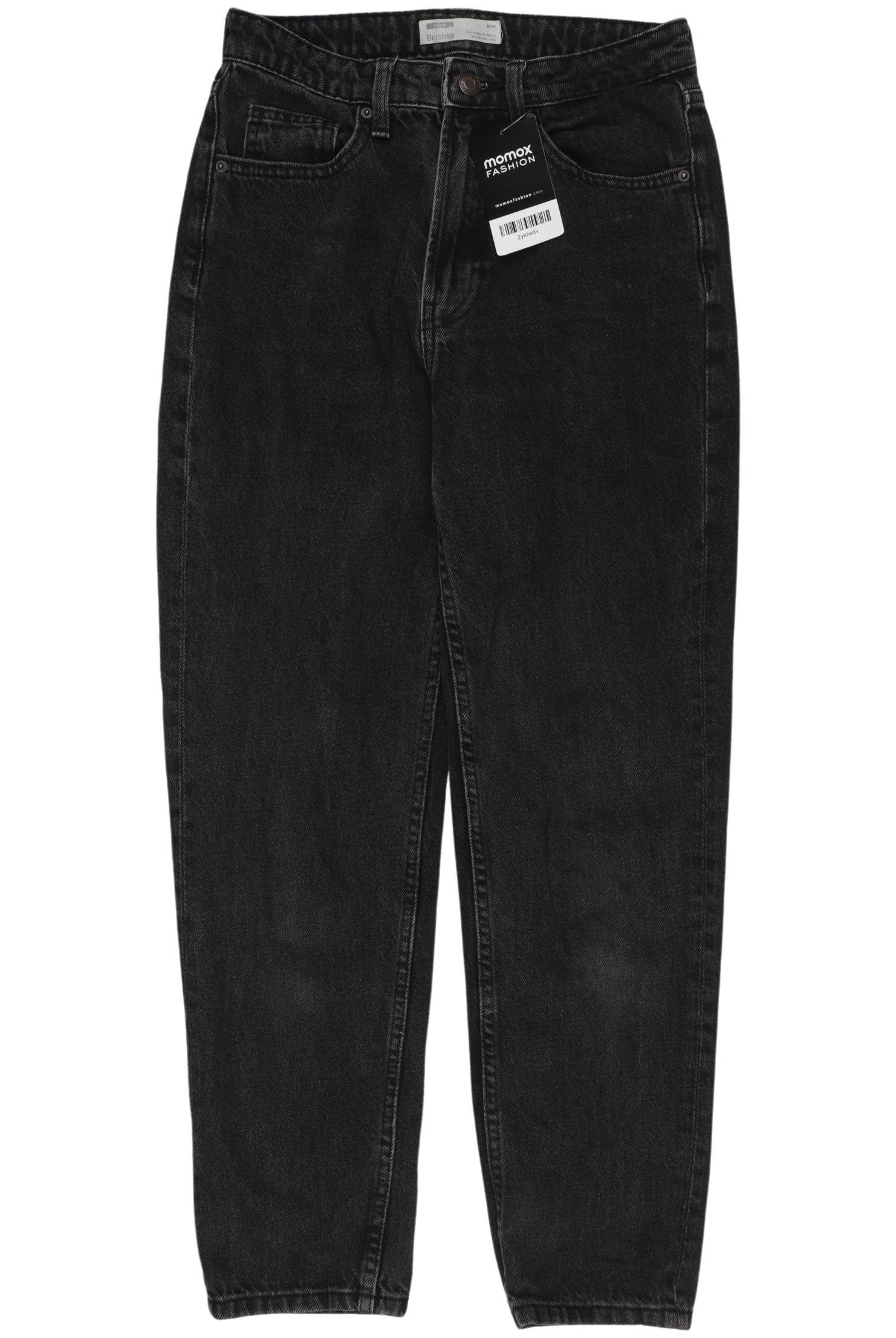 

bershka Damen Jeans, schwarz, Gr. 26