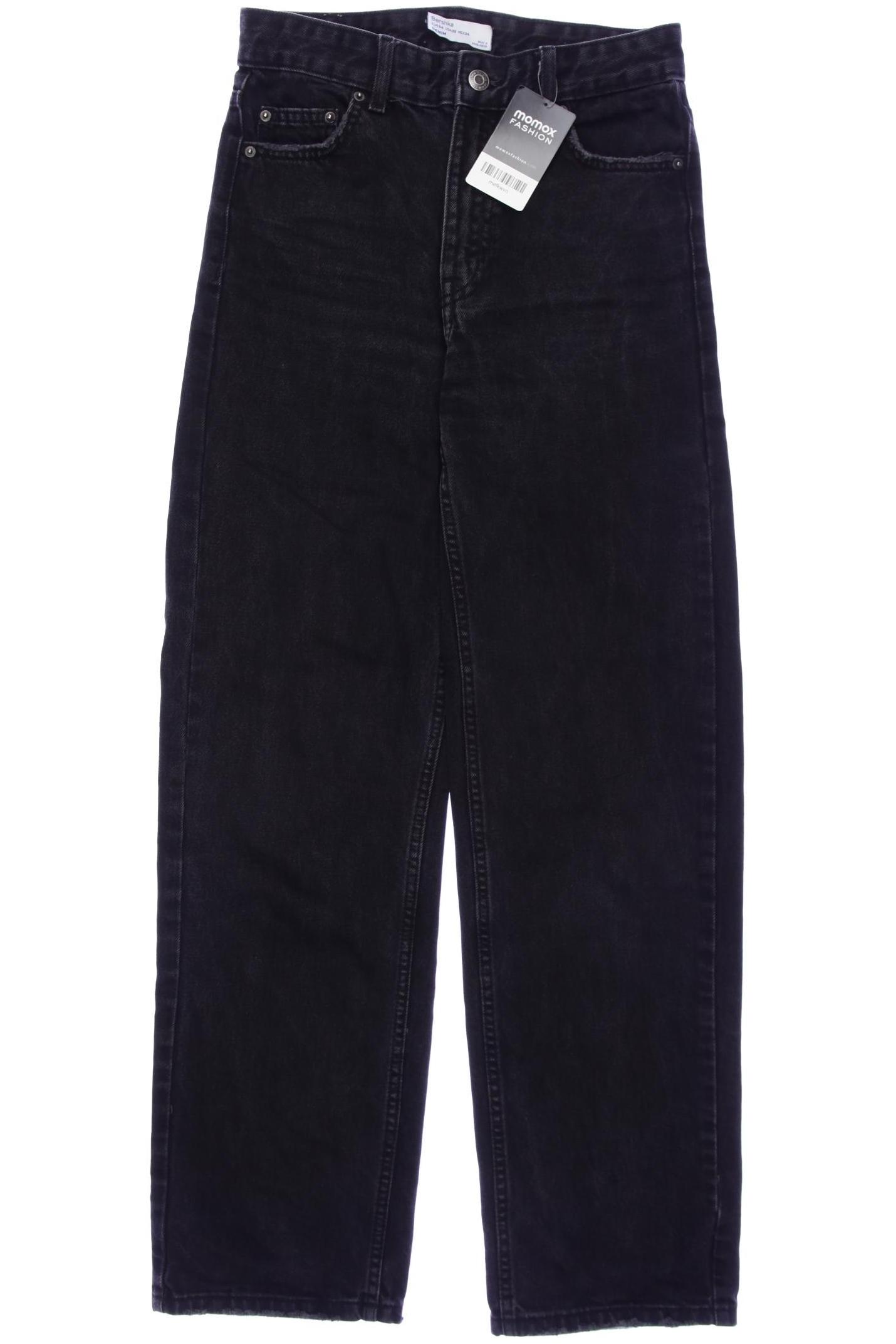 

bershka Damen Jeans, schwarz, Gr. 34