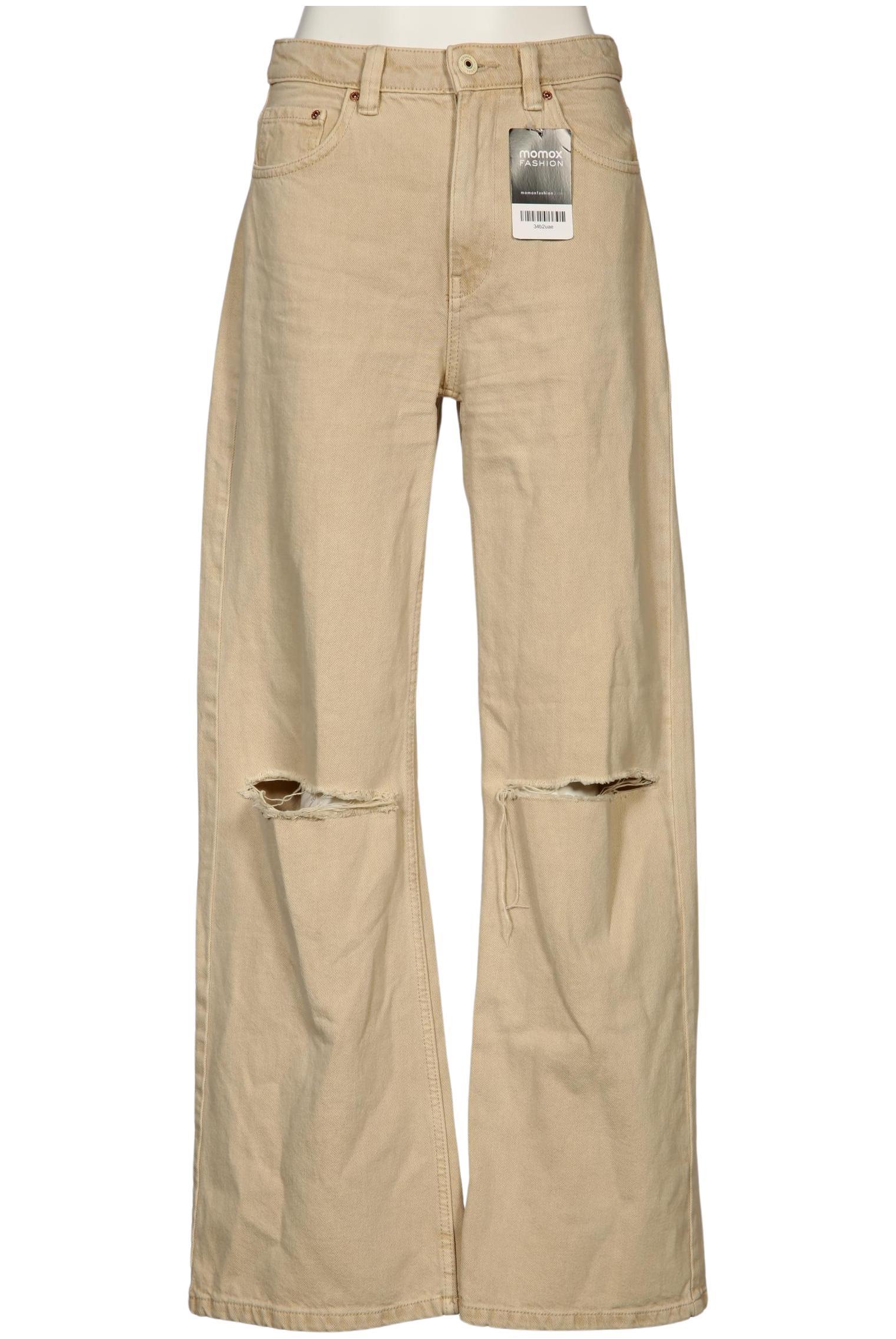 

bershka Damen Jeans, beige, Gr. 38