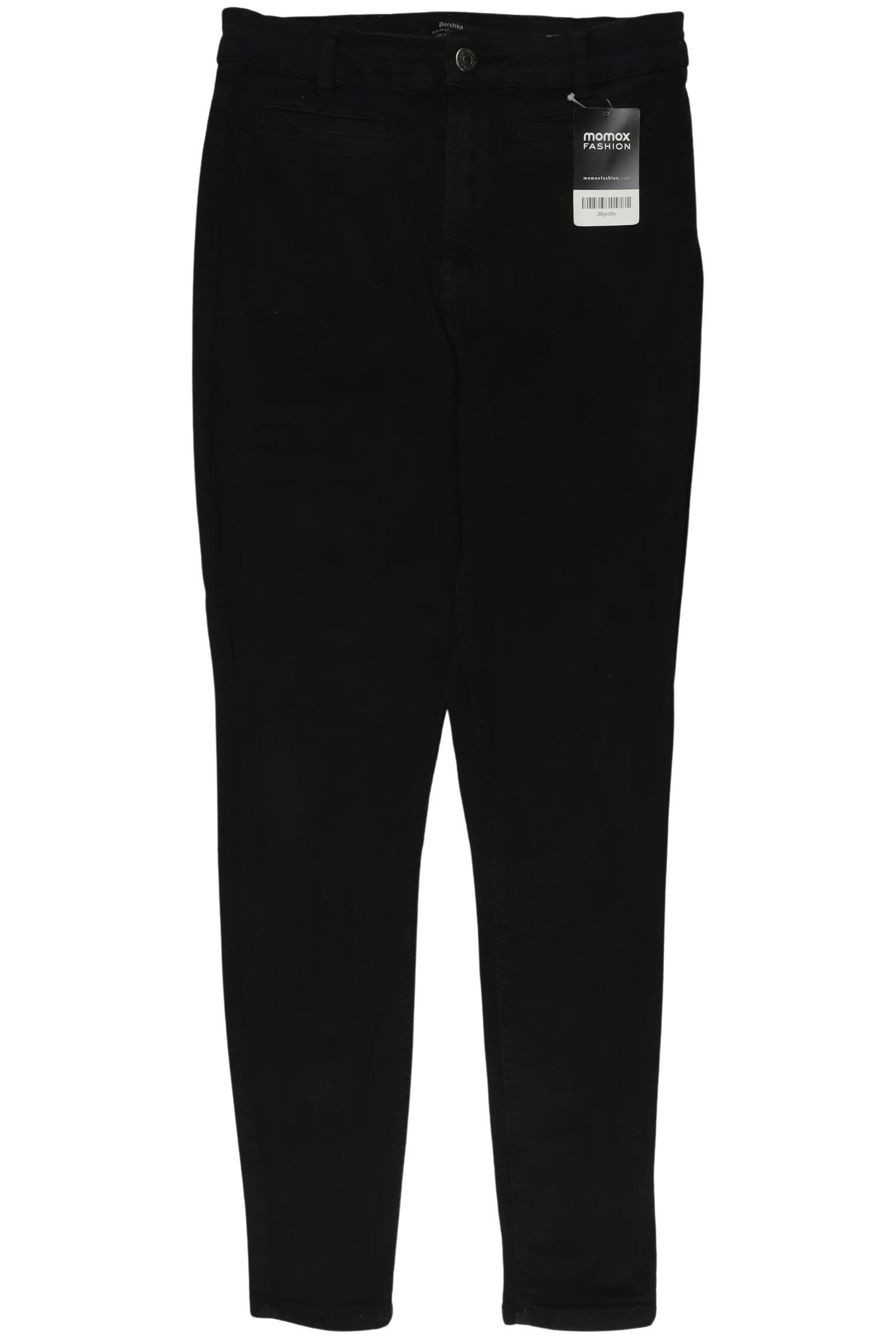 

bershka Damen Jeans, schwarz, Gr. 40