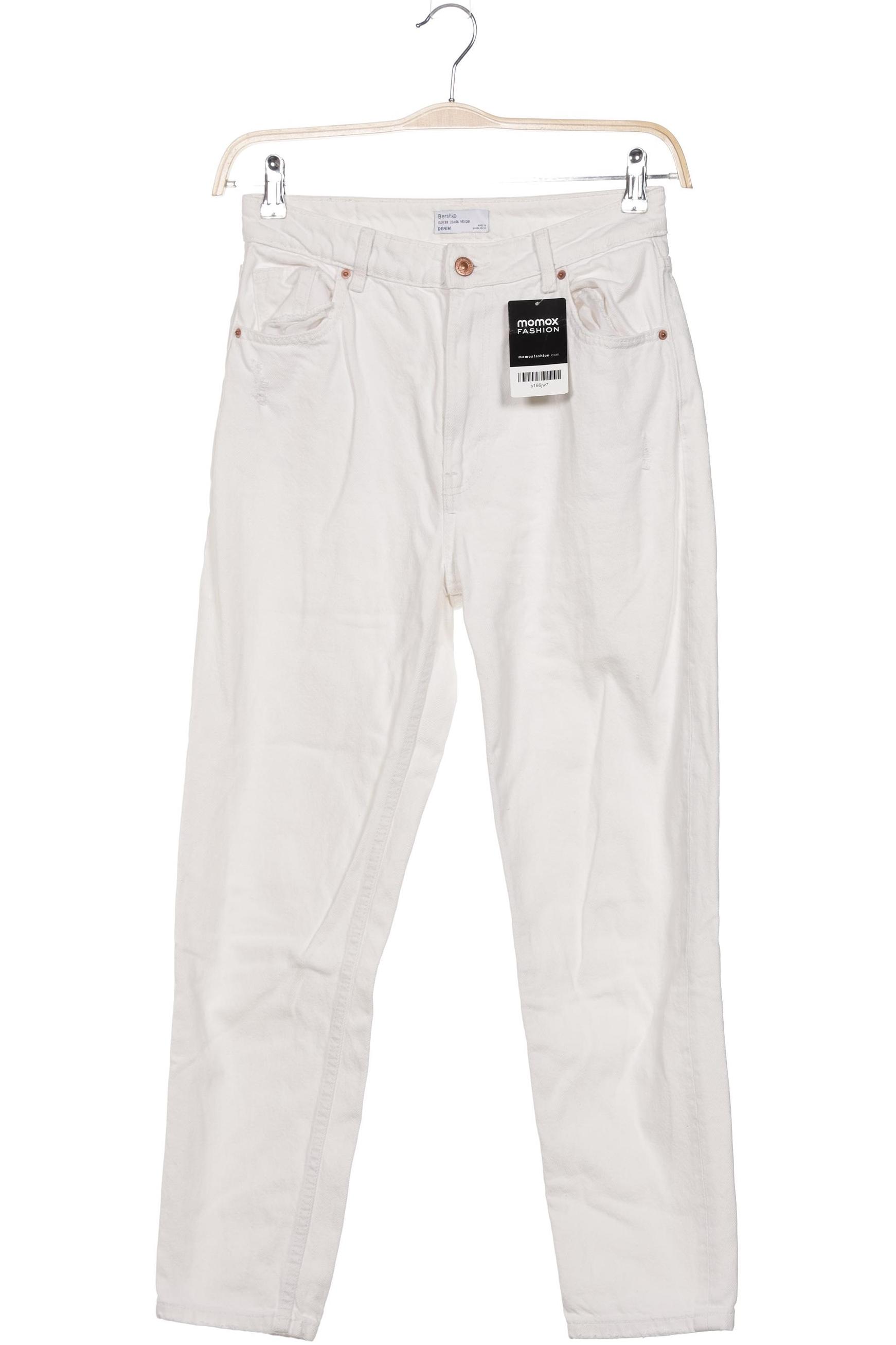 

bershka Damen Jeans, weiß, Gr. 38