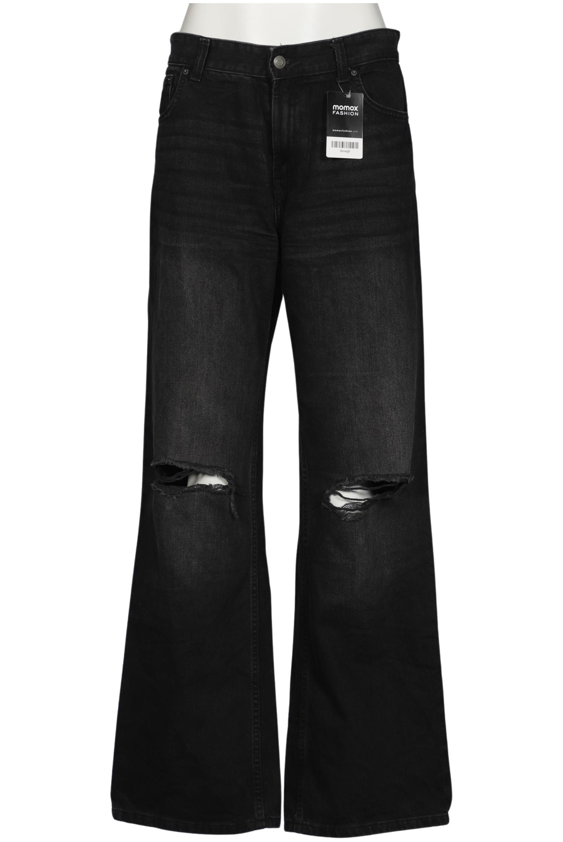 

bershka Damen Jeans, schwarz, Gr. 40