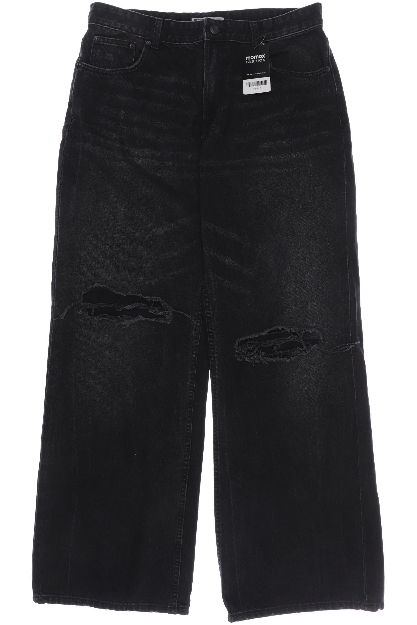 

bershka Damen Jeans, schwarz, Gr. 44
