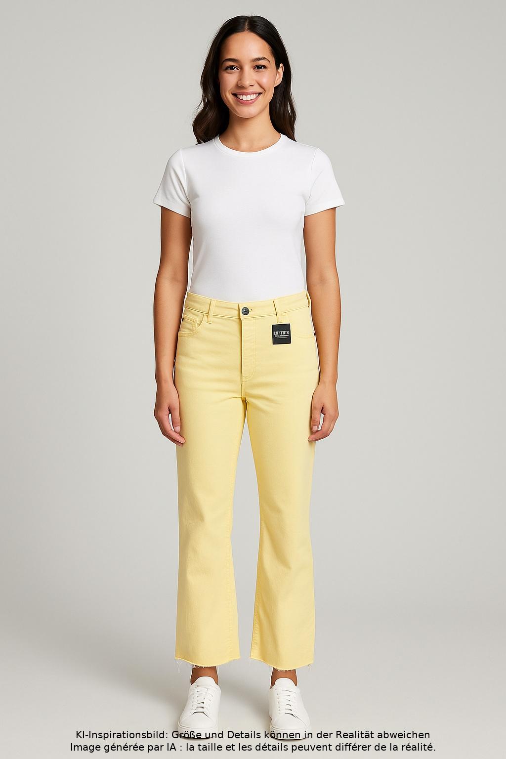 

bershka Damen Jeans, gelb, Gr. 38