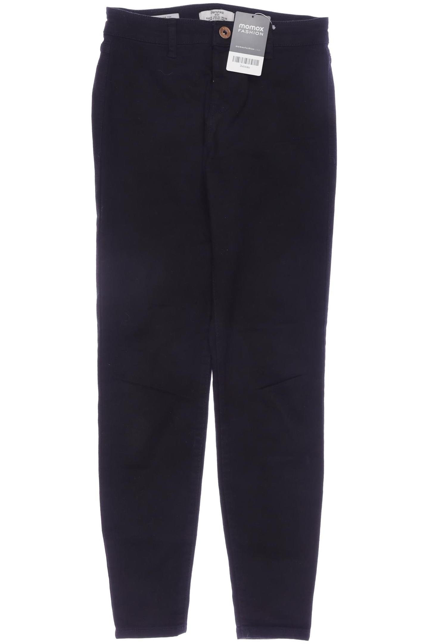

bershka Damen Jeans, schwarz, Gr. 36