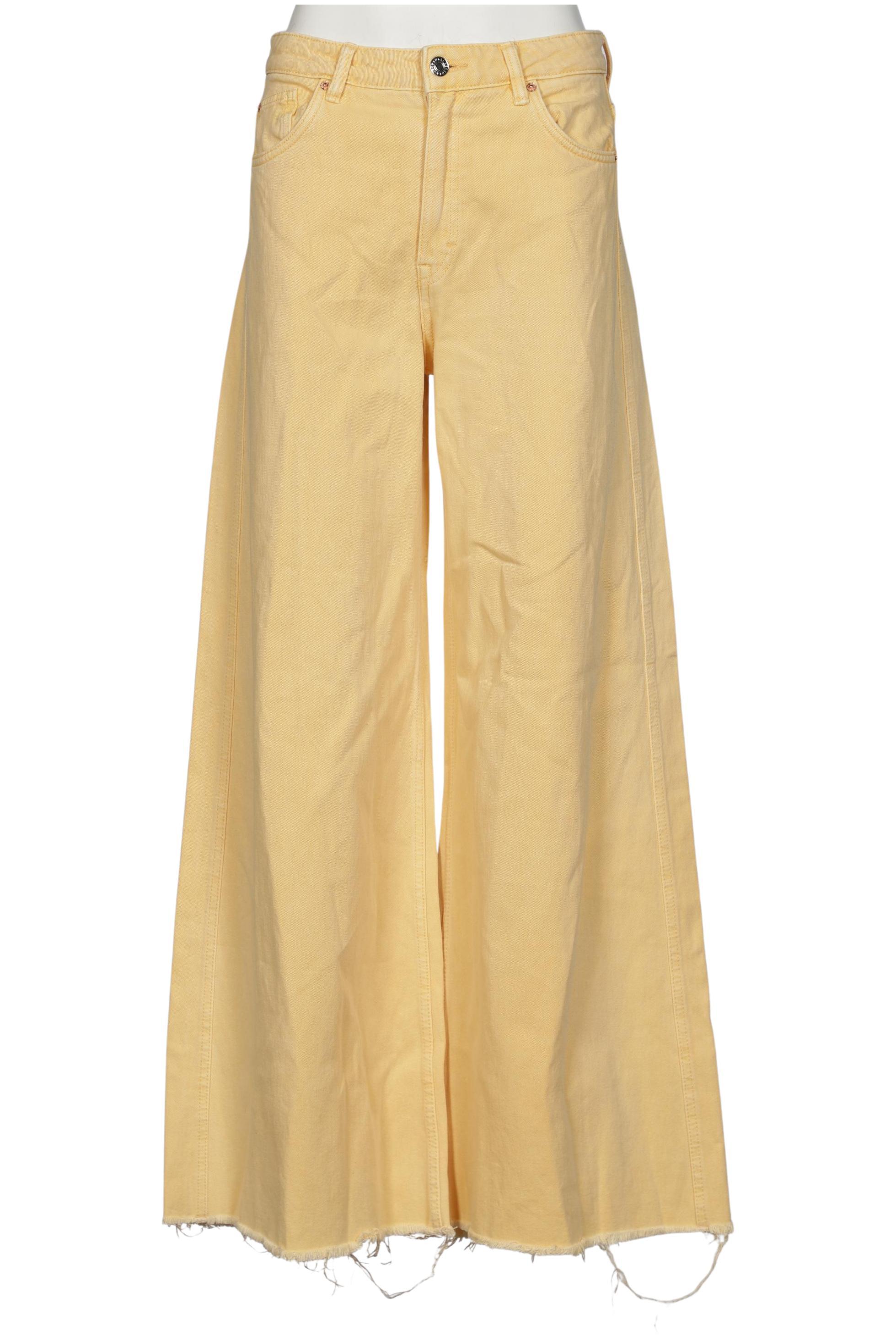 

bershka Damen Jeans, gelb, Gr. 38