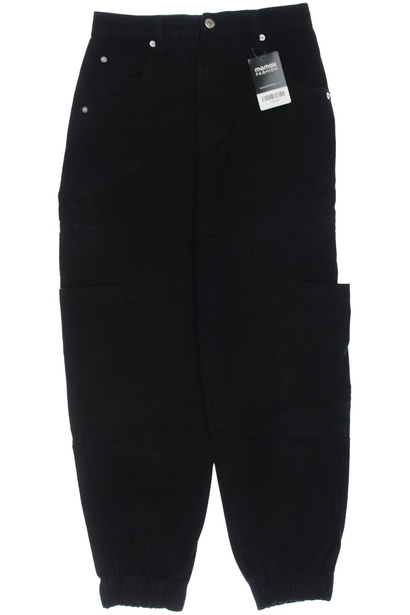 

bershka Damen Jeans, schwarz, Gr. 38