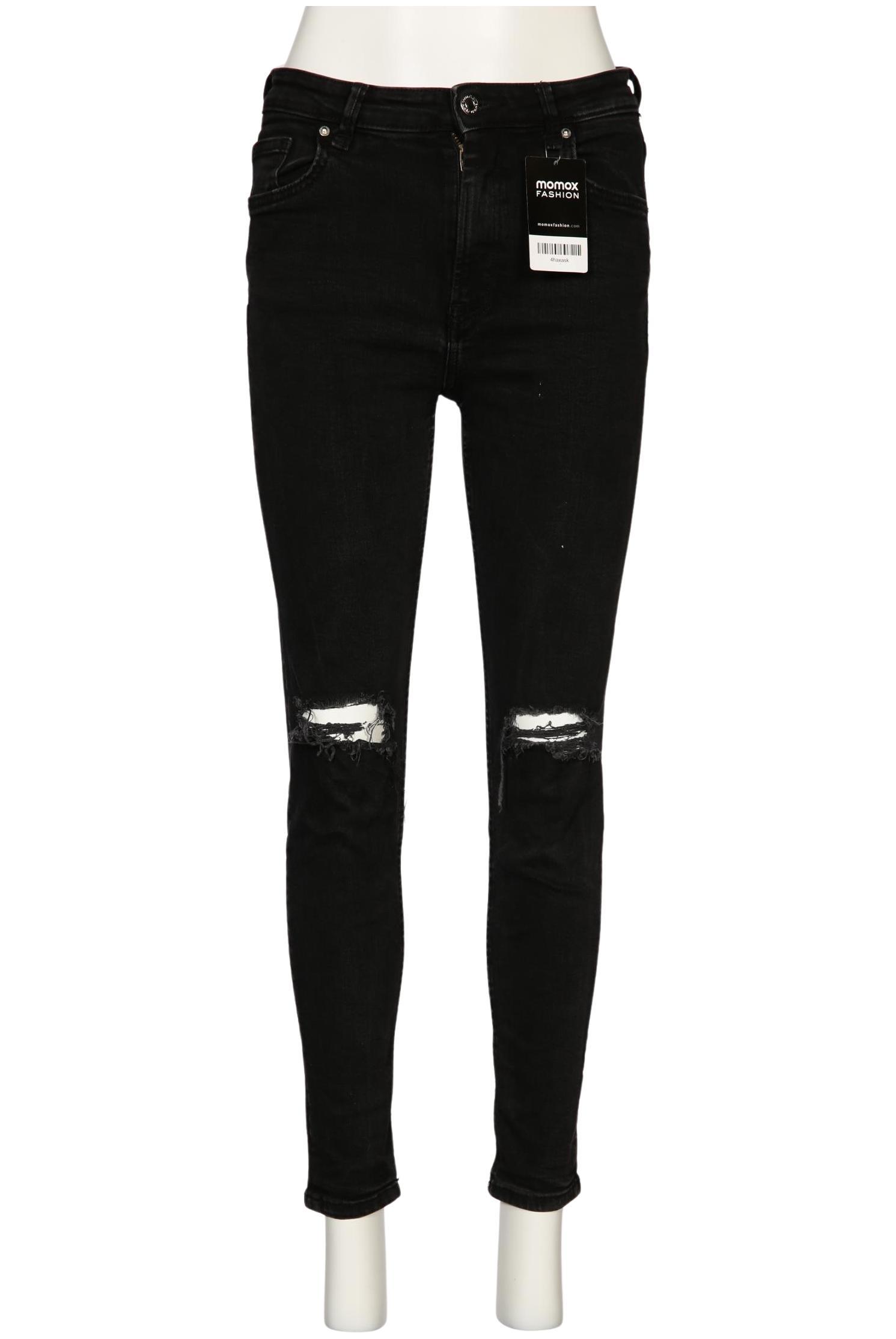 

bershka Damen Jeans, schwarz, Gr. 38