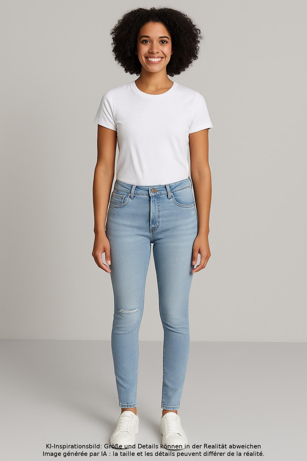 

bershka Damen Jeans, hellblau, Gr. 36