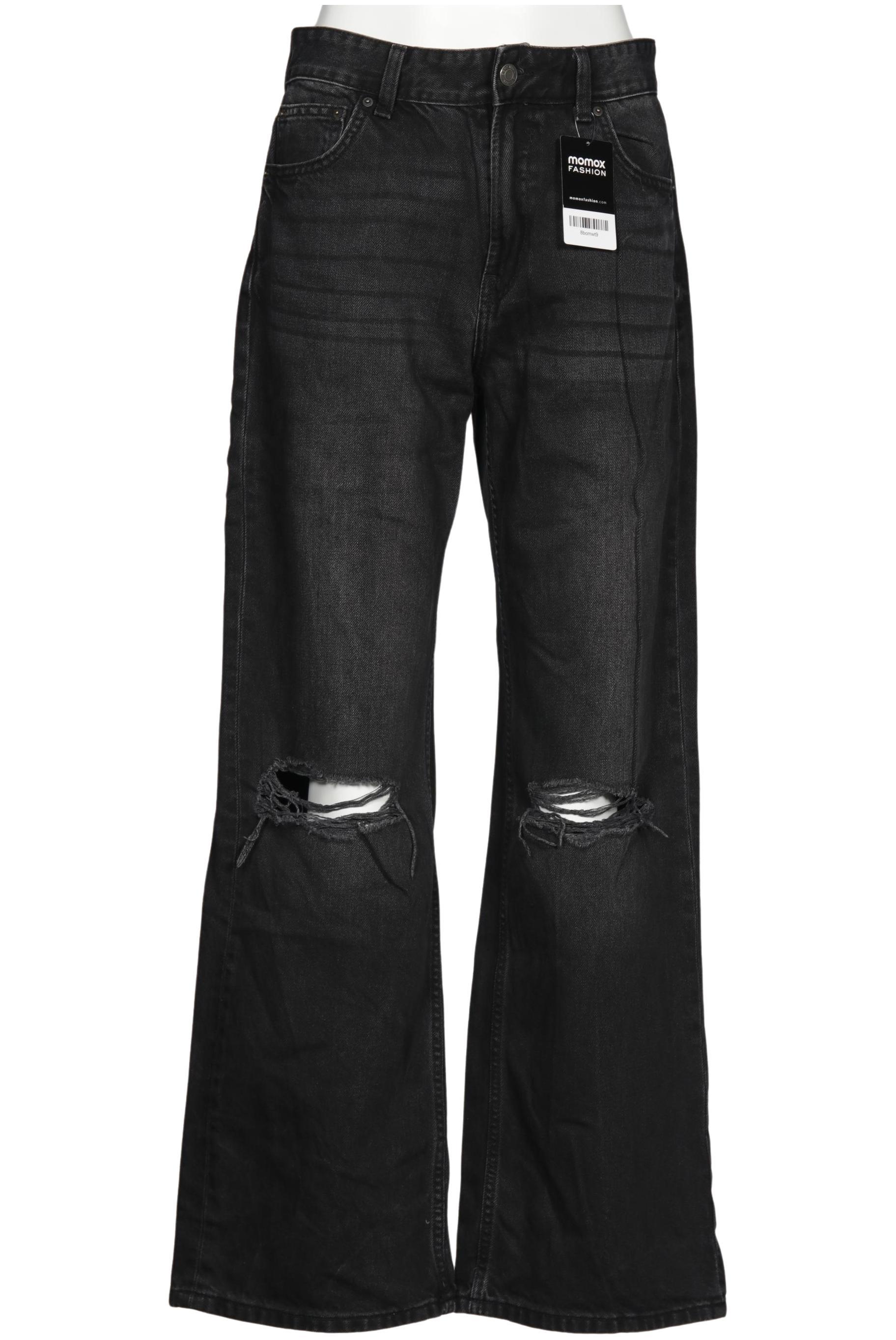 

bershka Damen Jeans, schwarz, Gr. 38