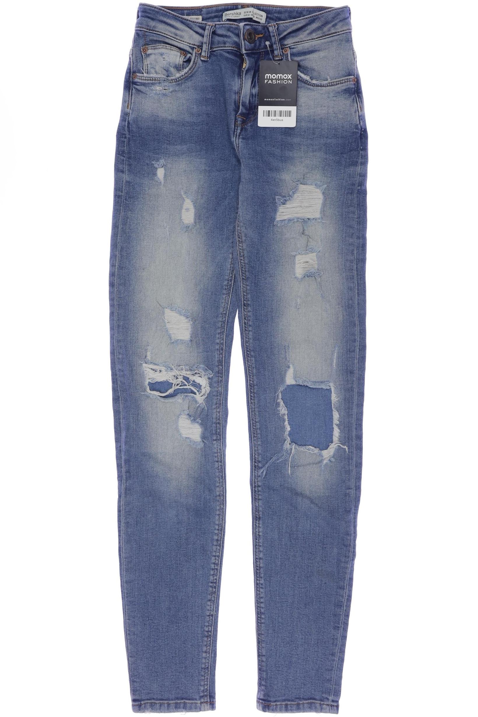 

bershka Damen Jeans, blau, Gr. 32