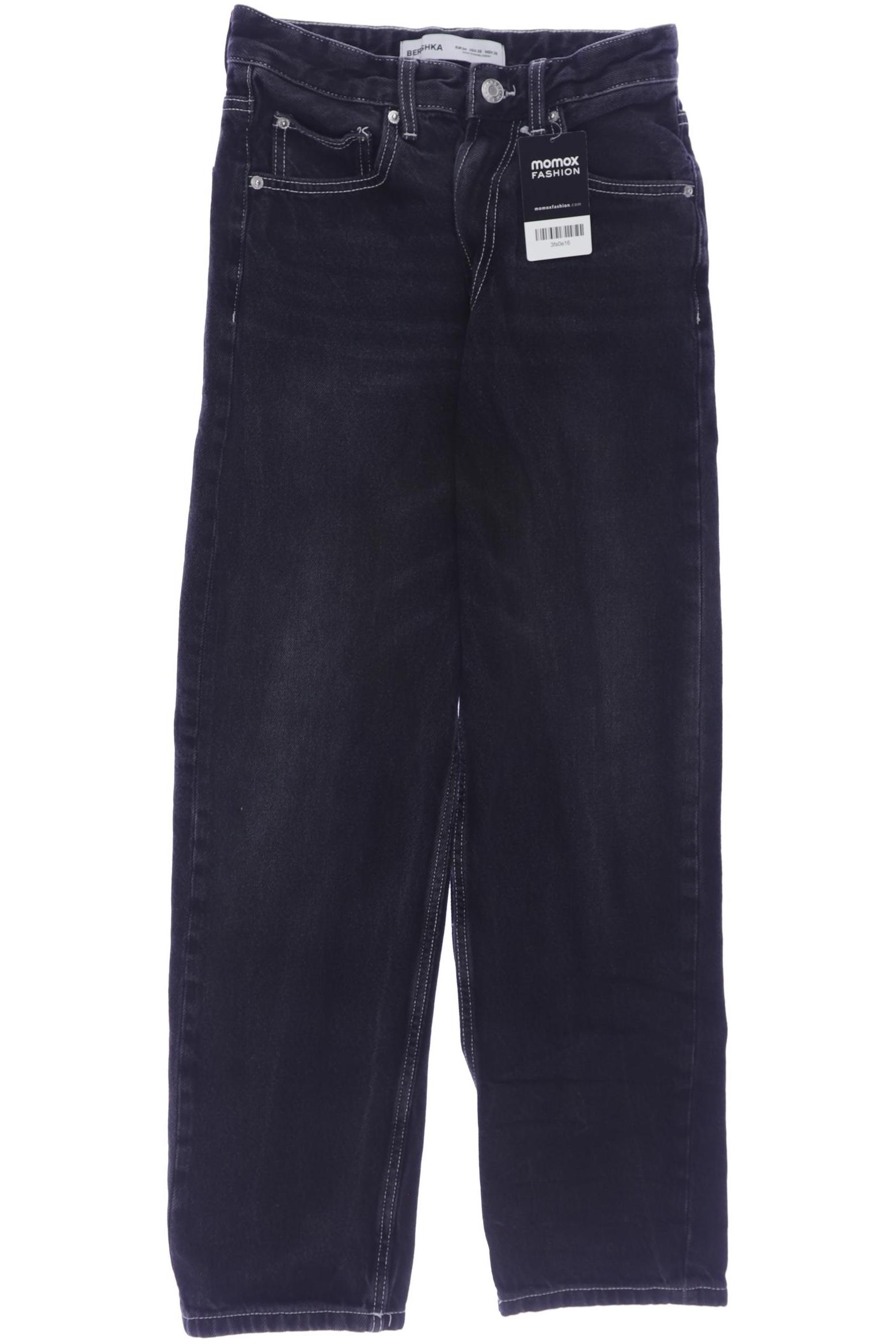 

bershka Damen Jeans, schwarz, Gr. 34