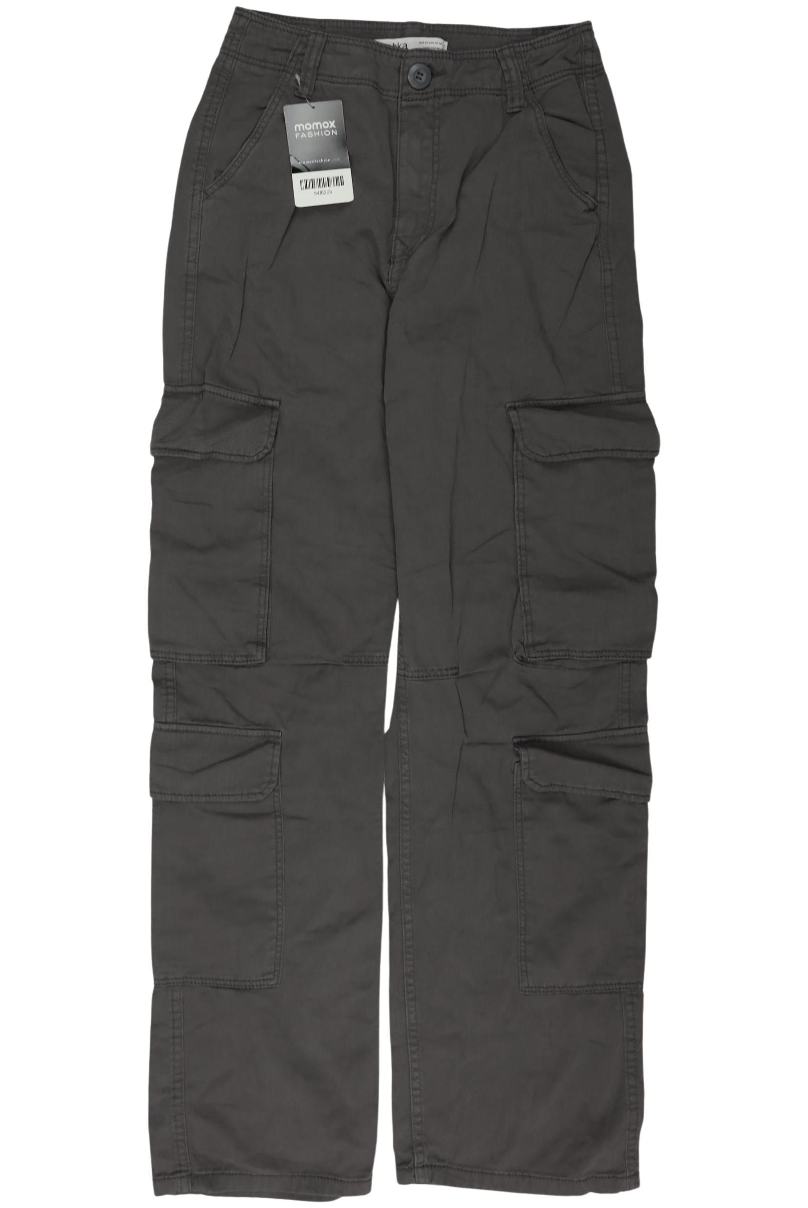 

bershka Damen Jeans, grau, Gr. 34