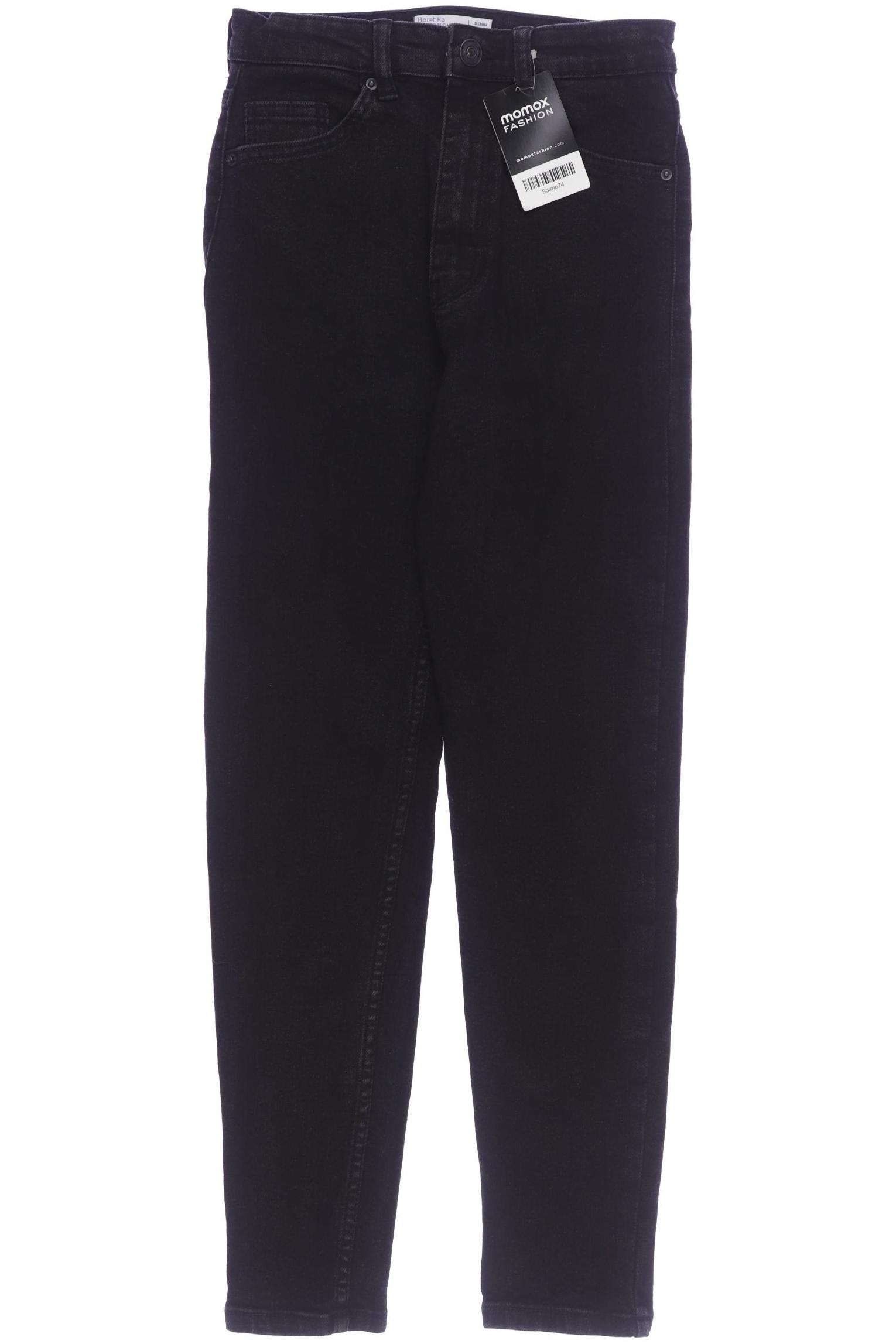 

bershka Damen Jeans, schwarz, Gr. 36