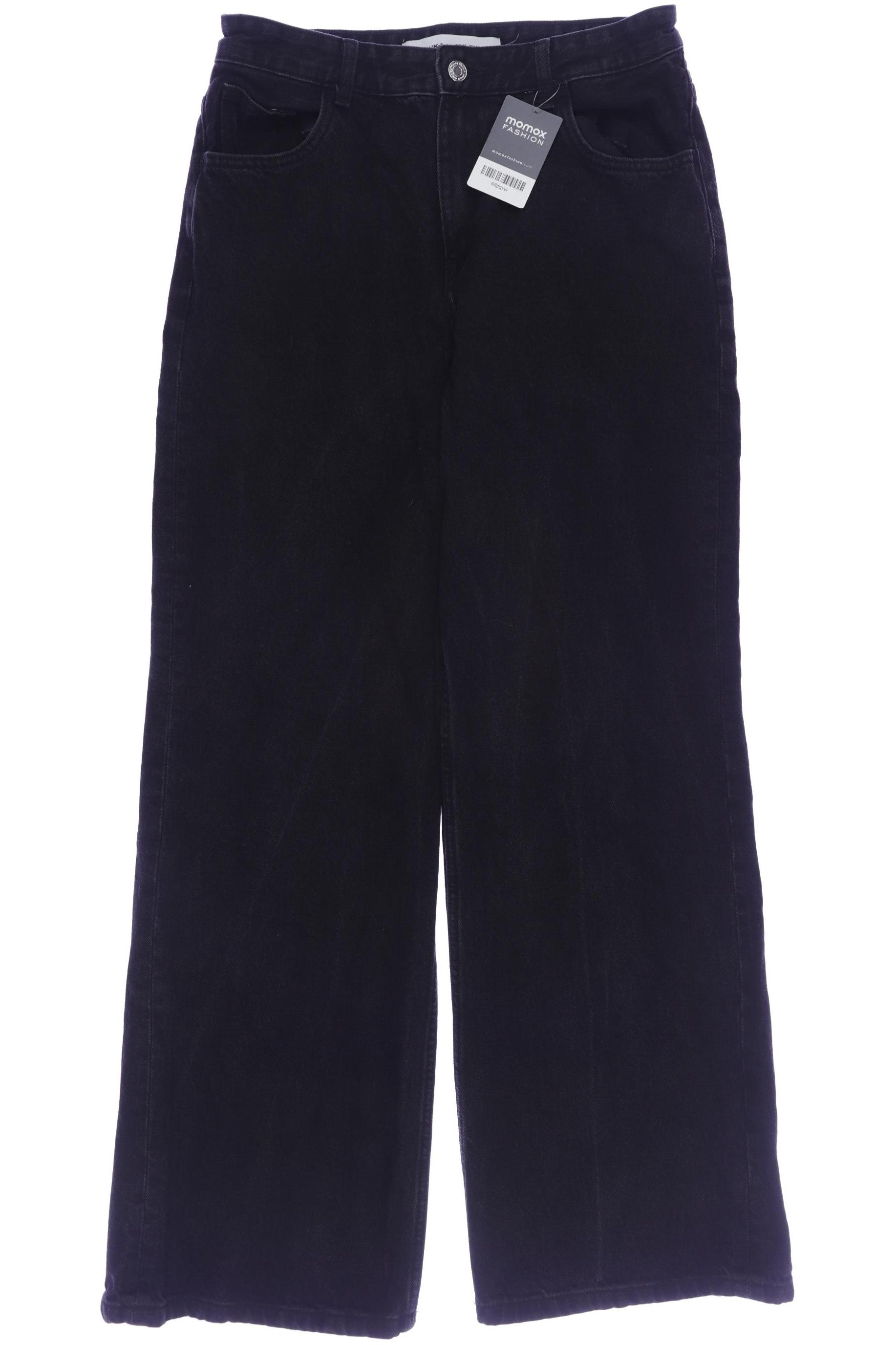 

bershka Damen Jeans, schwarz, Gr. 40