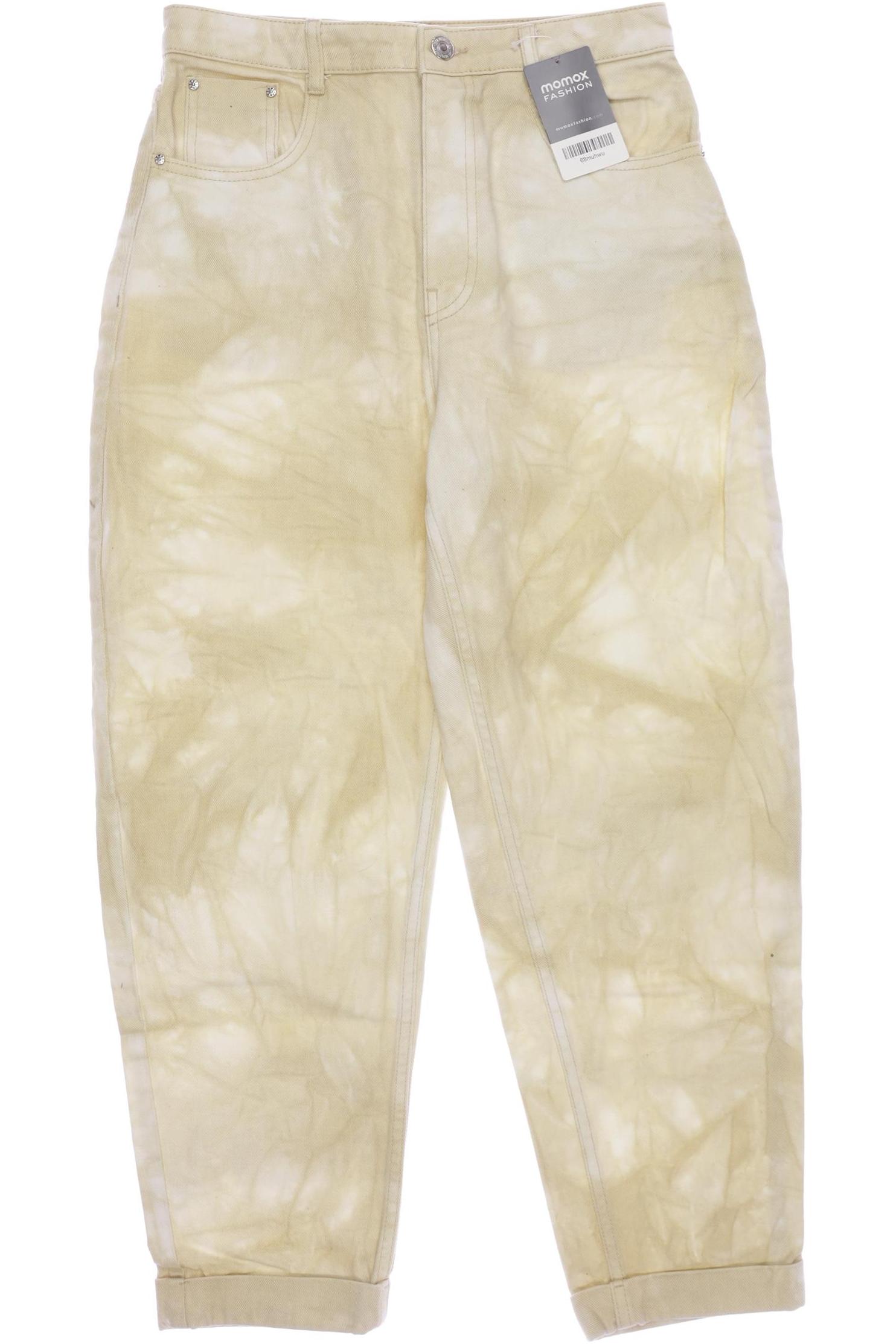 

bershka Damen Jeans, beige, Gr. 38