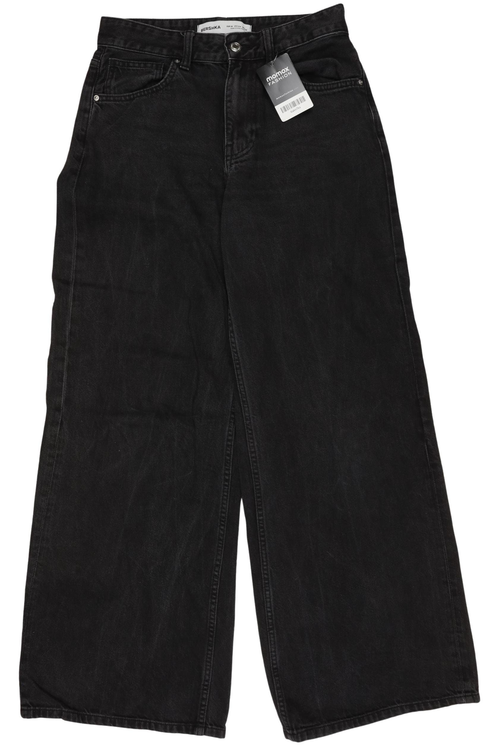 

bershka Damen Jeans, schwarz, Gr. 36