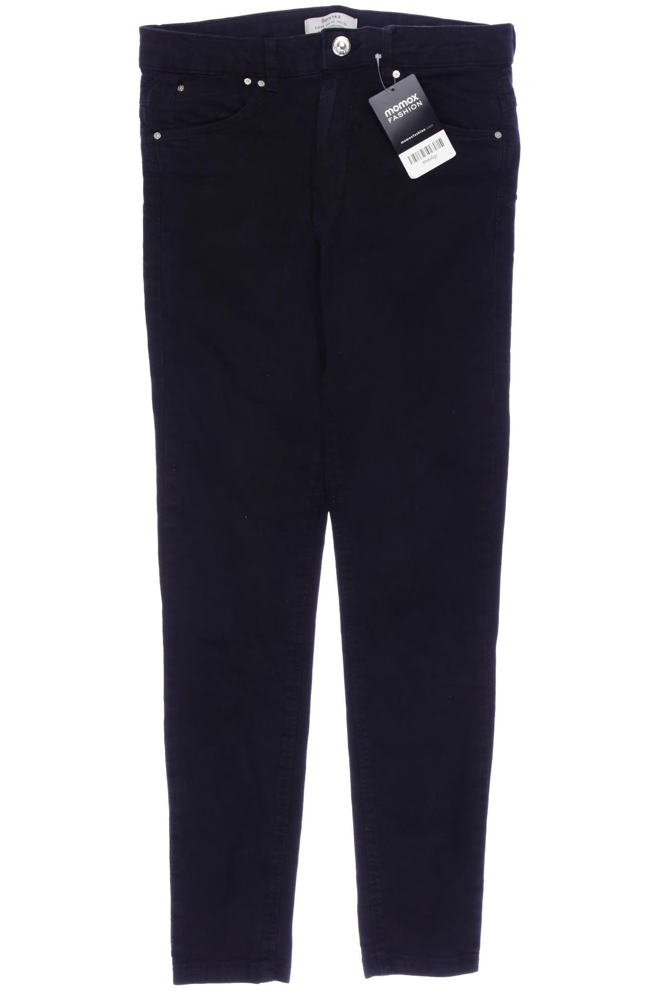 

bershka Damen Jeans, schwarz, Gr. 38