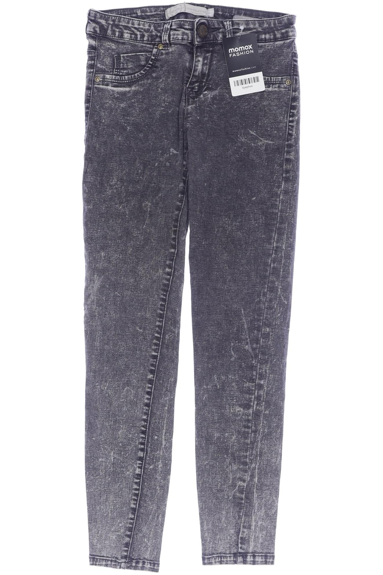 

bershka Damen Jeans, grau, Gr. 34
