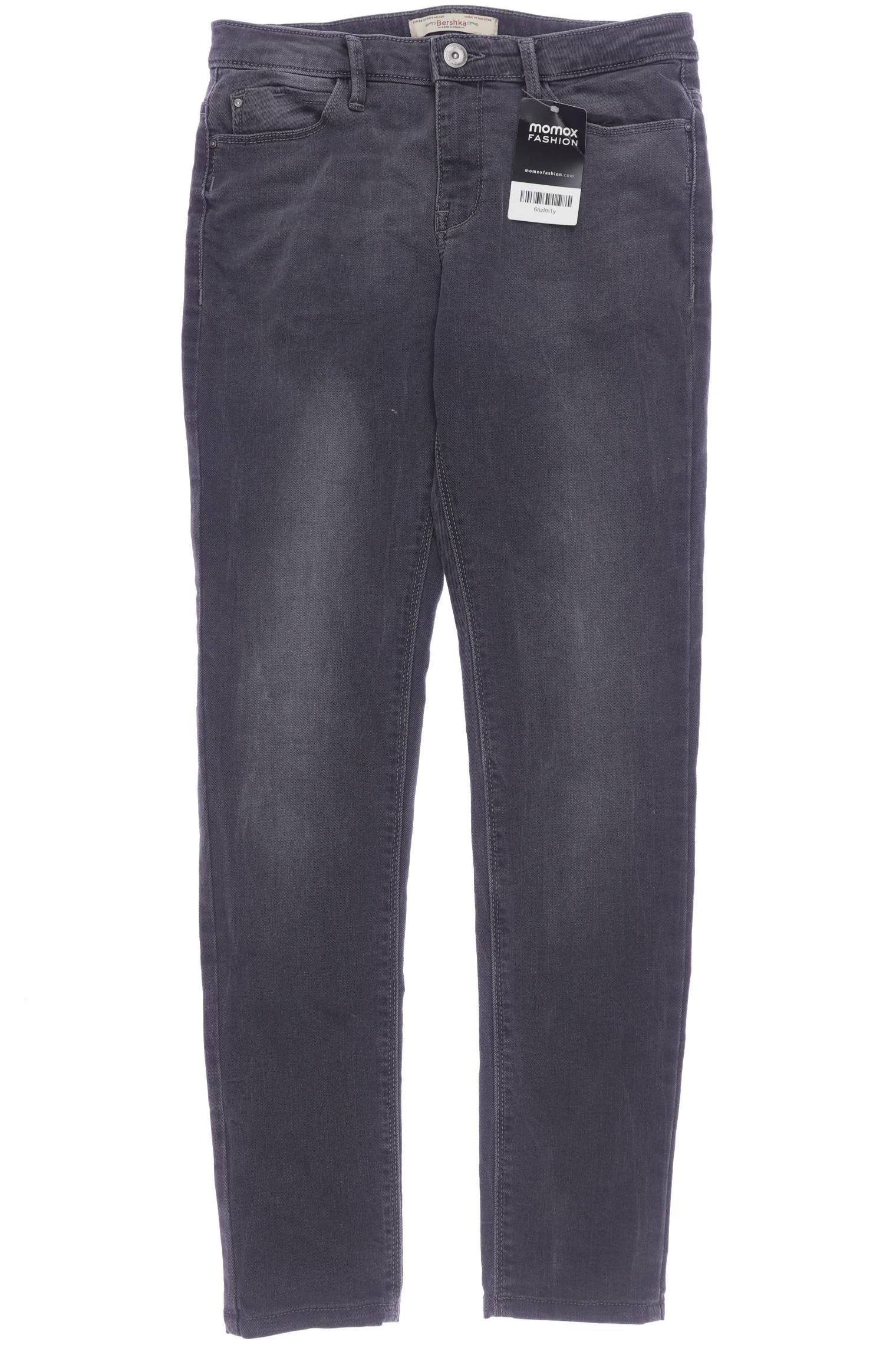 

bershka Damen Jeans, grau, Gr. 27