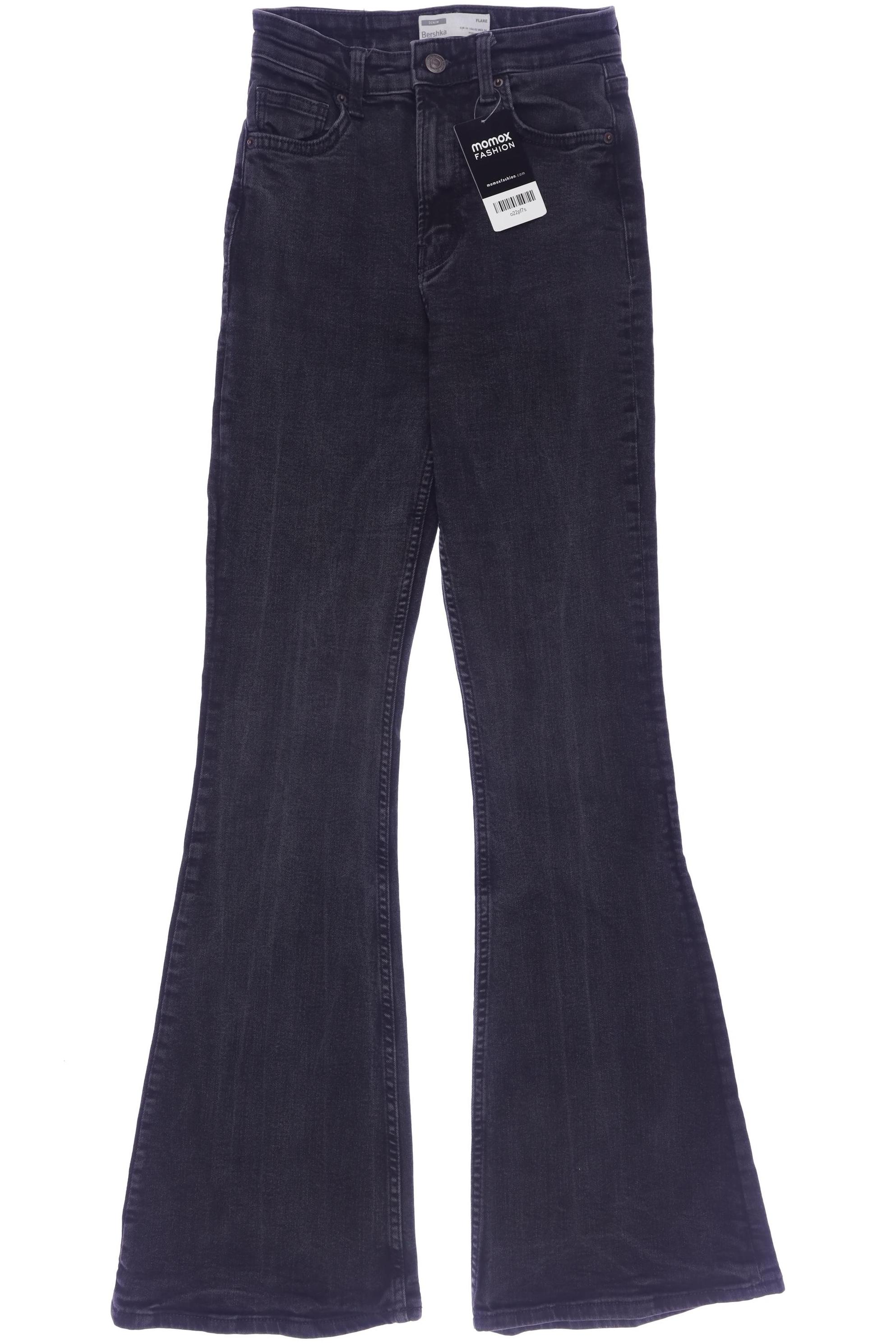 

bershka Damen Jeans, schwarz, Gr. 34