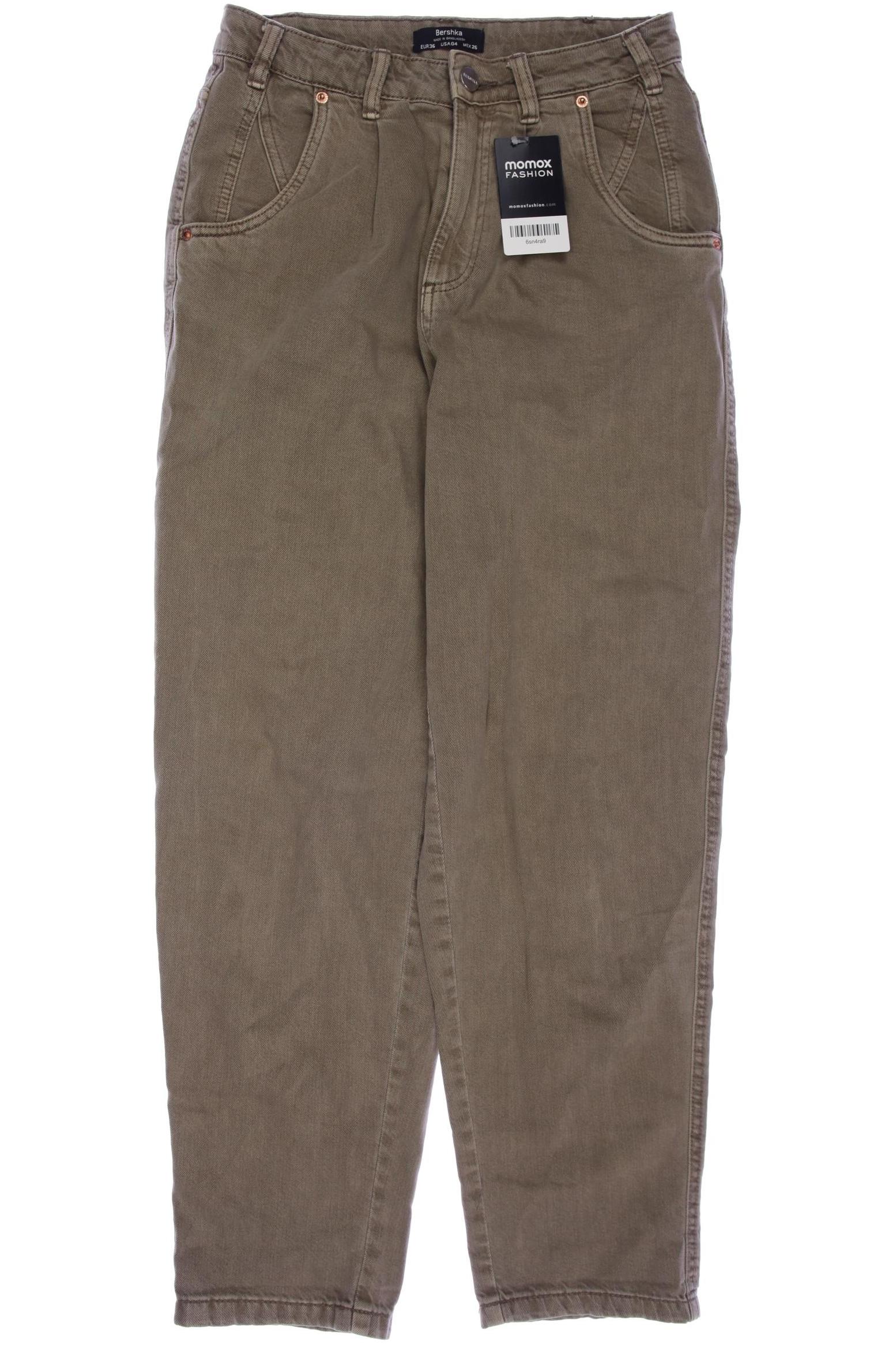 

bershka Damen Jeans, beige, Gr. 36